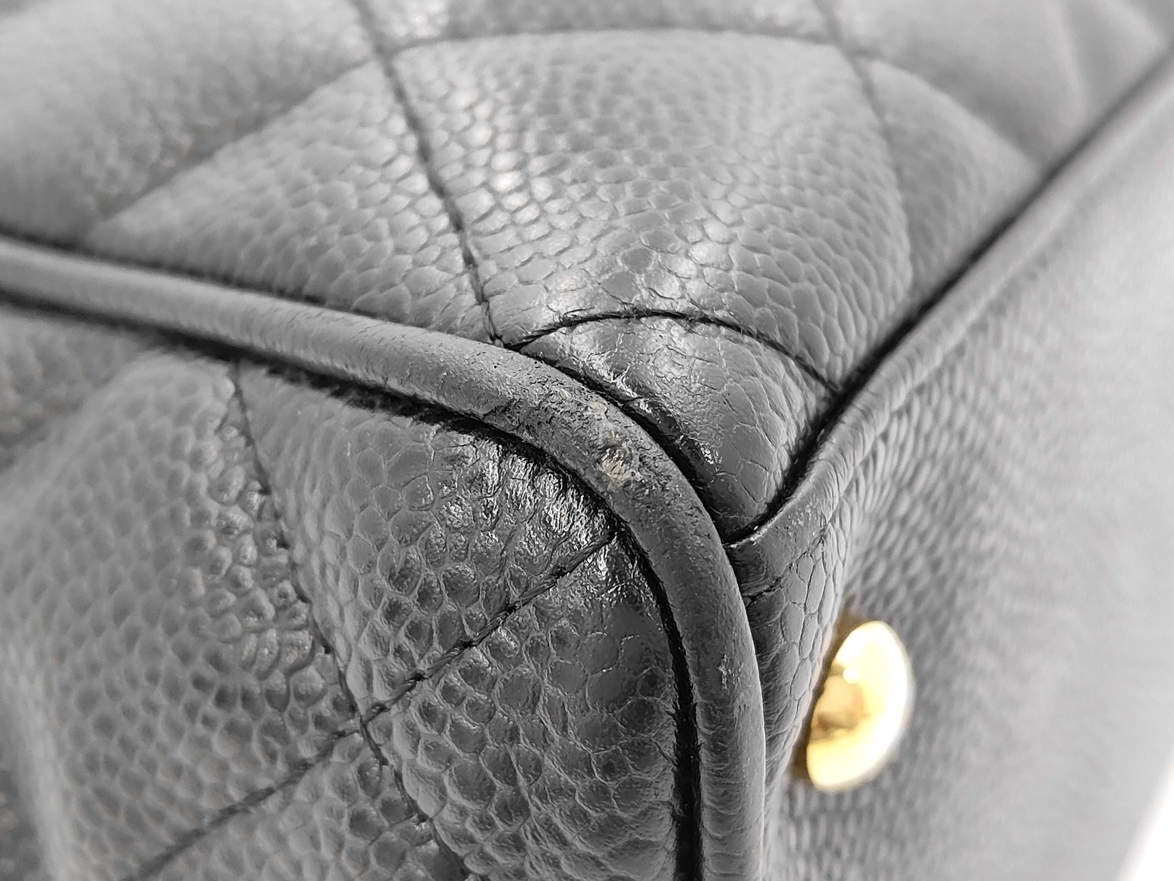 Mini Boston Bowling Caviar Black Tote Bag — view 4