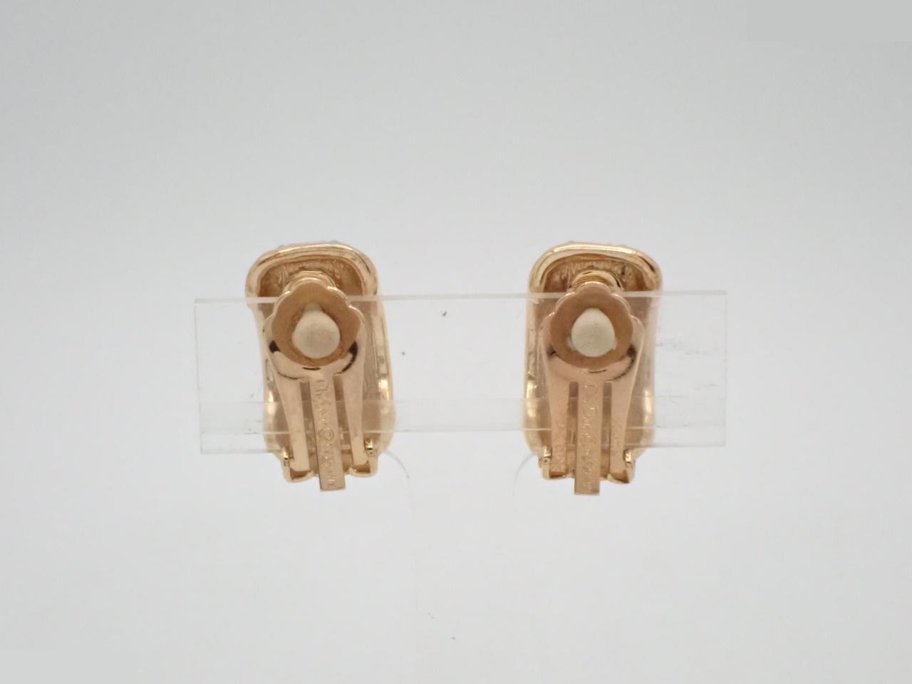 Rhinestone earrings, gold — view 2