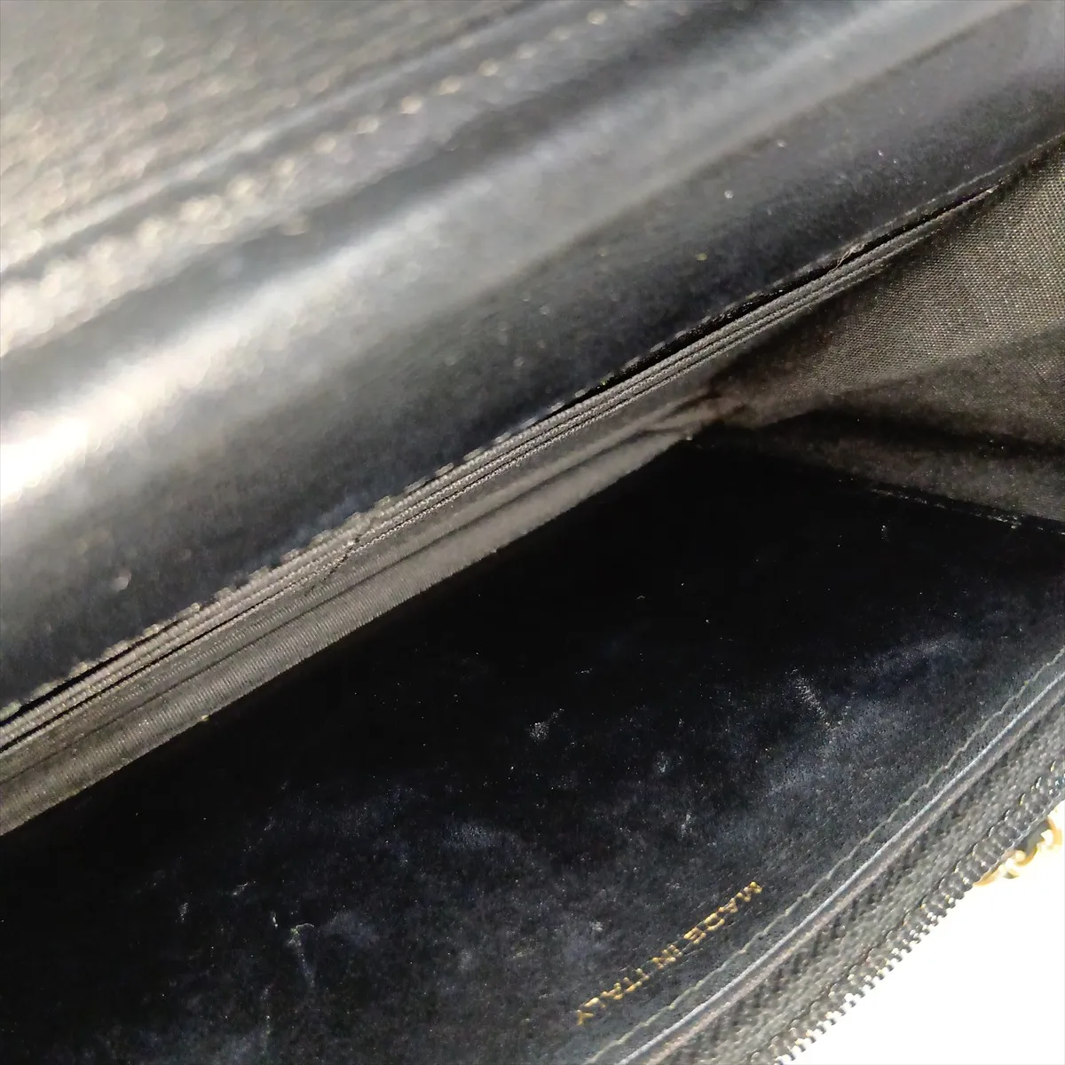 Boy Chanel Caviar Skin Chain Wallet, Black with Gold Hardware, 26280561, Serial Number 26 — view 14