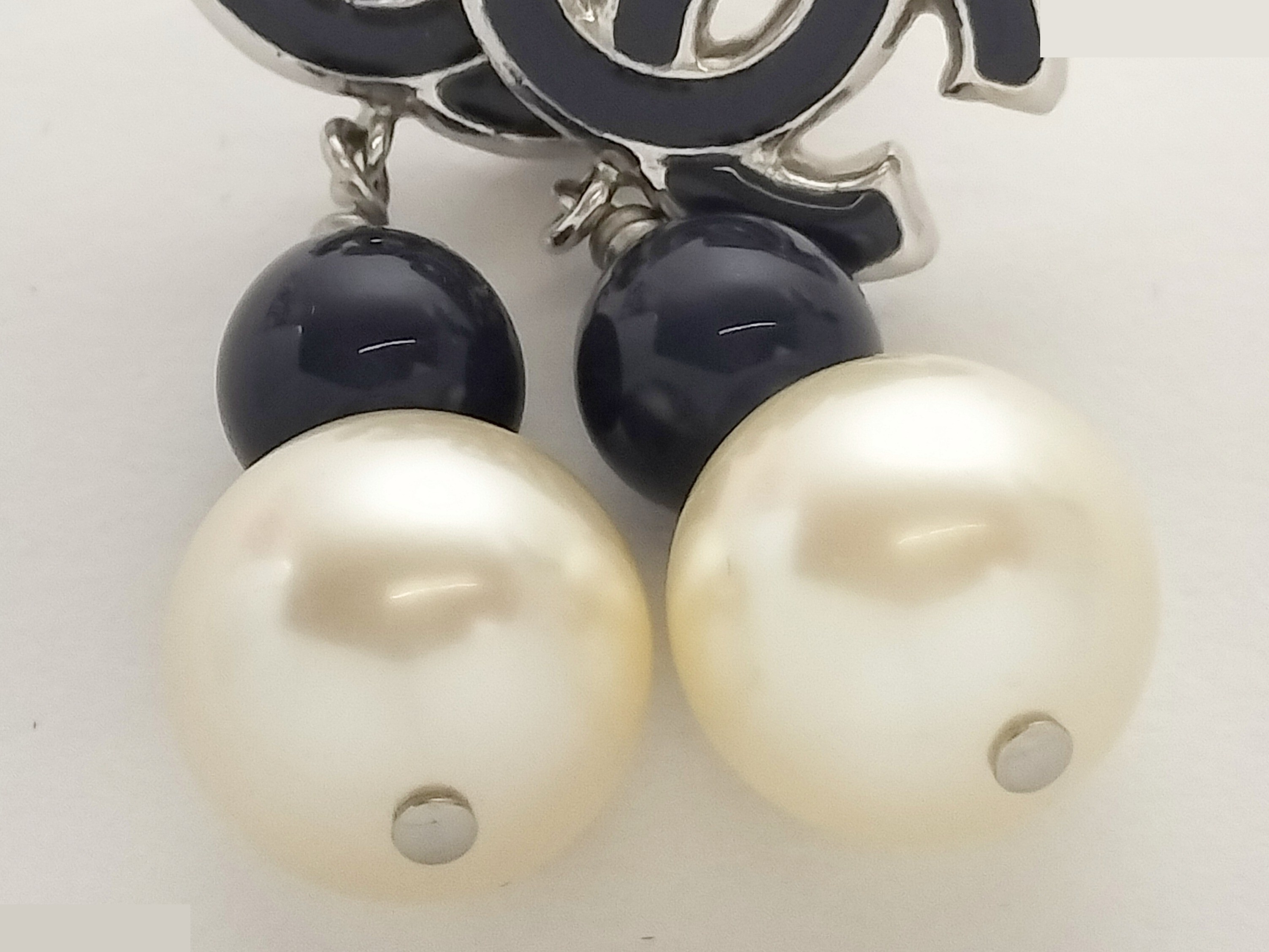Coco F Pearl Silver Earrings — view 8
