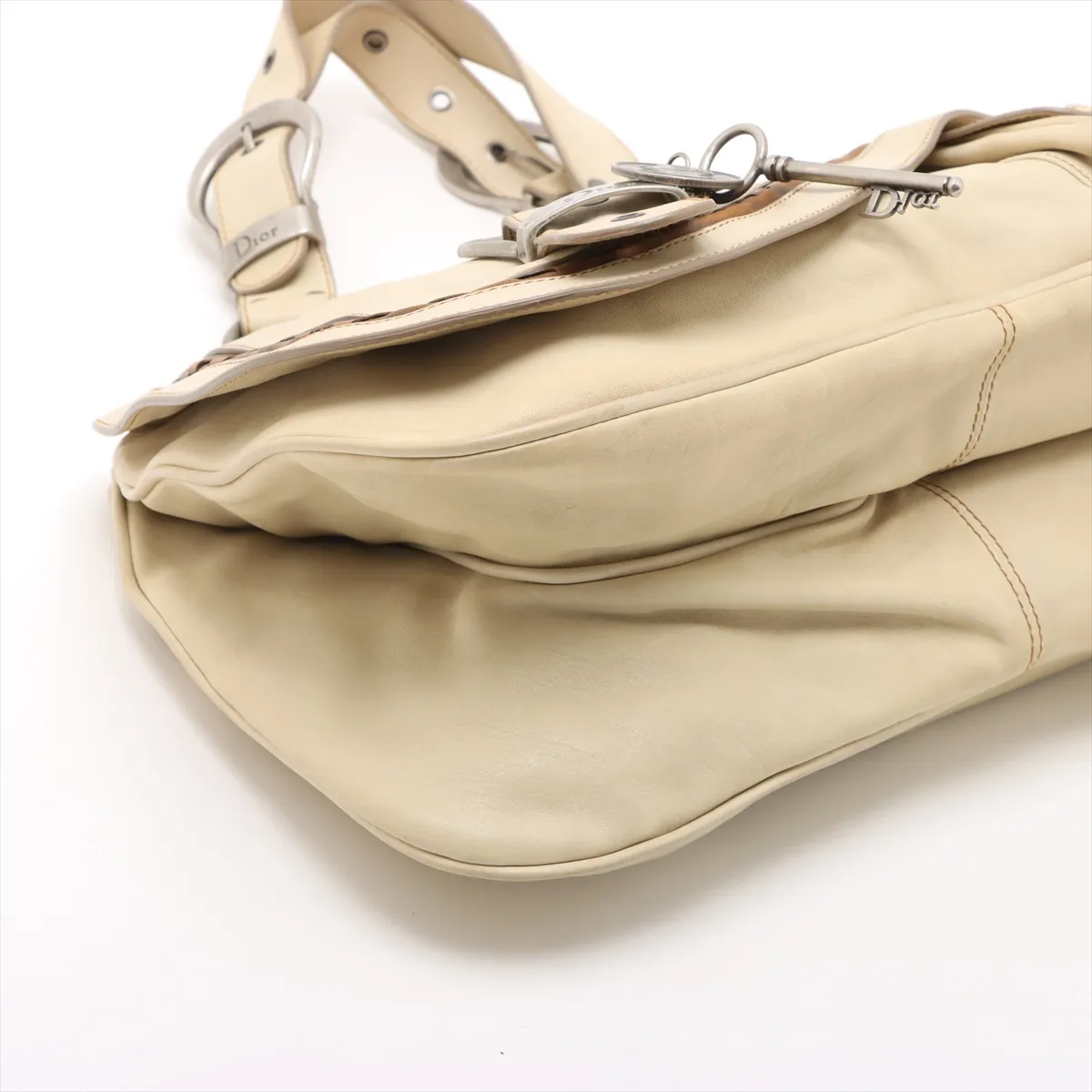 Gaucho Leather Handbag Beige — view 4