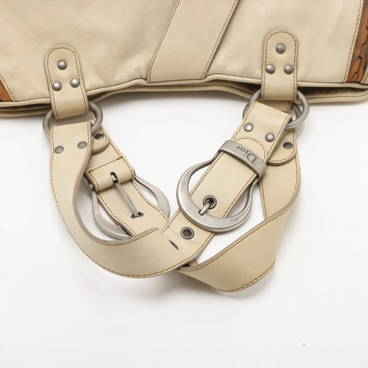 Gaucho Leather Handbag Beige — view 5