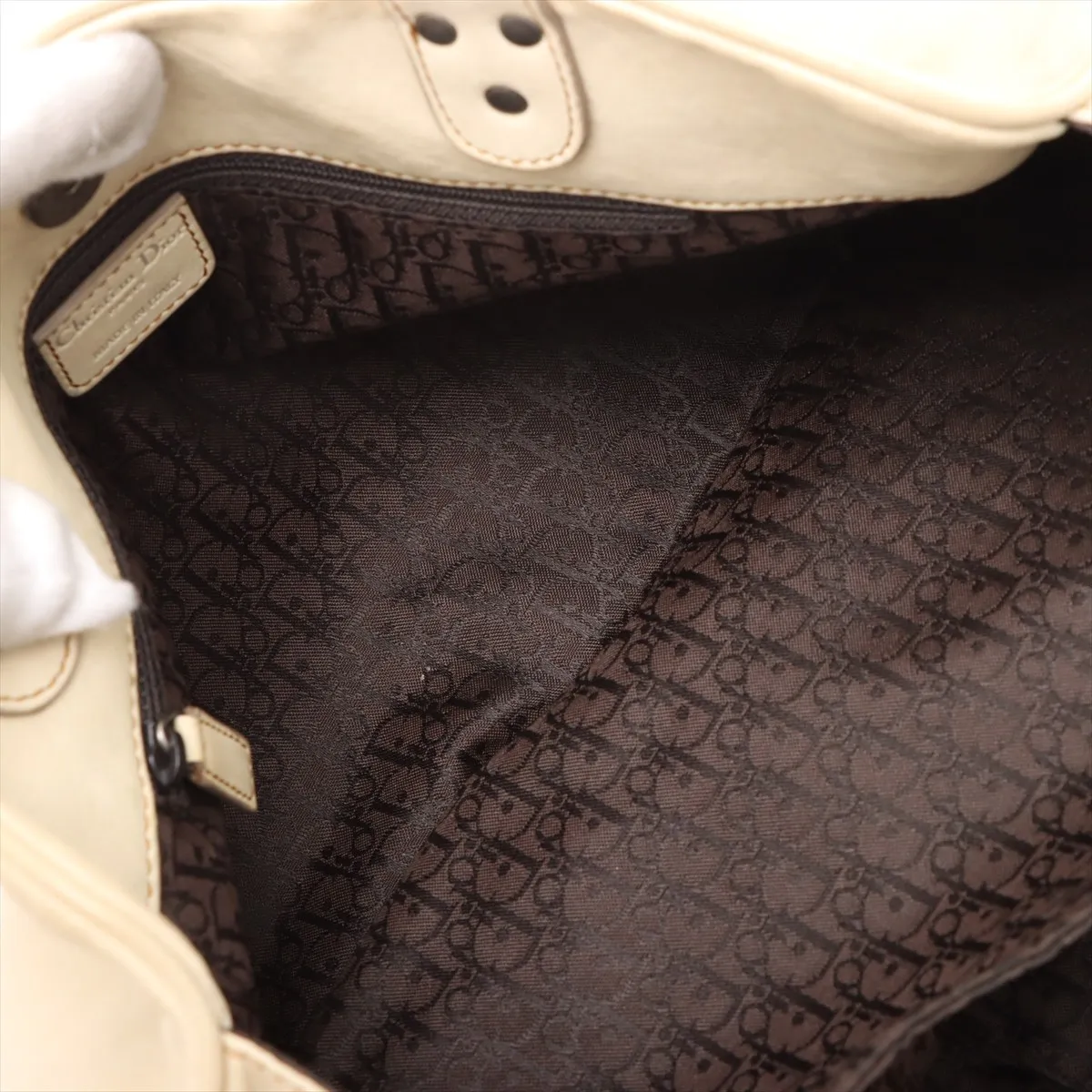 Gaucho Leather Handbag Beige — view 8