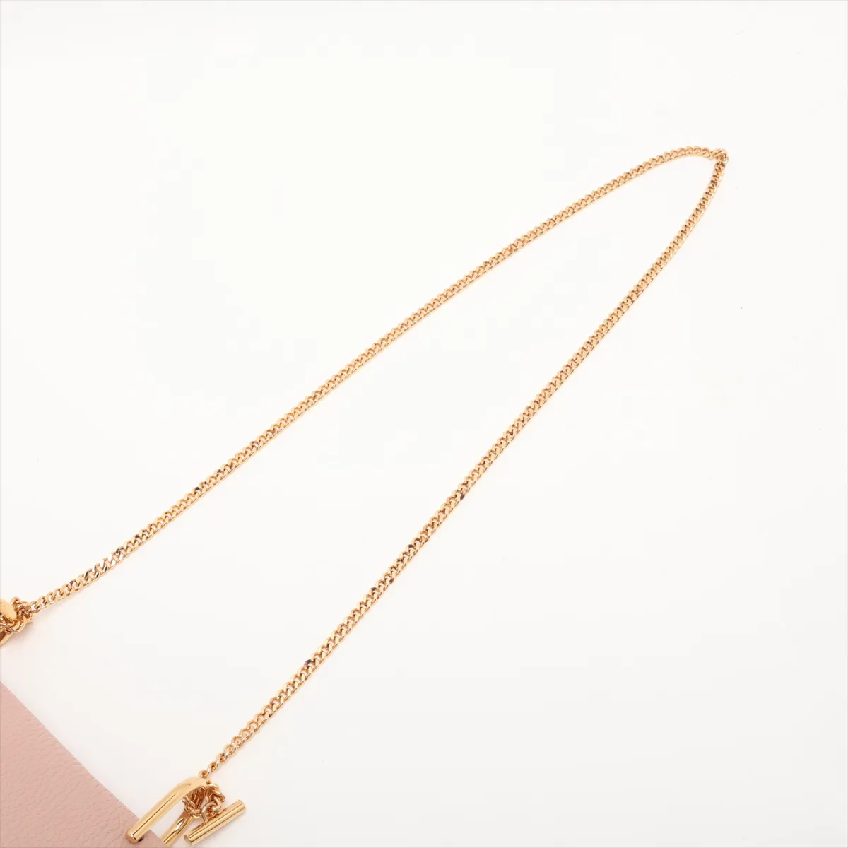Drew Leather Chain Shoulder Bag, Pink, Outlet — view 5