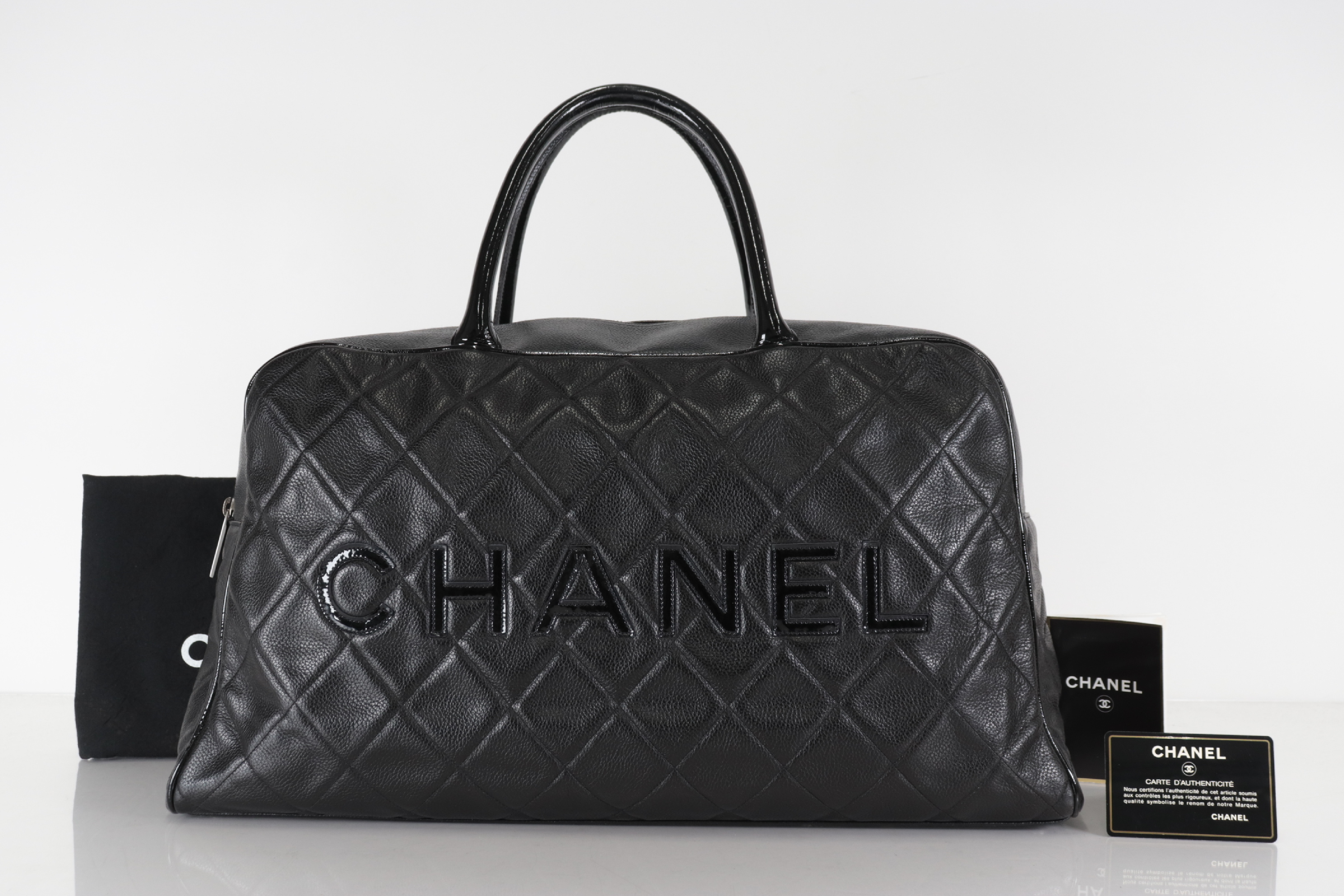 Caviar Logo Boston Bag (No. 6) Shoulder Bag