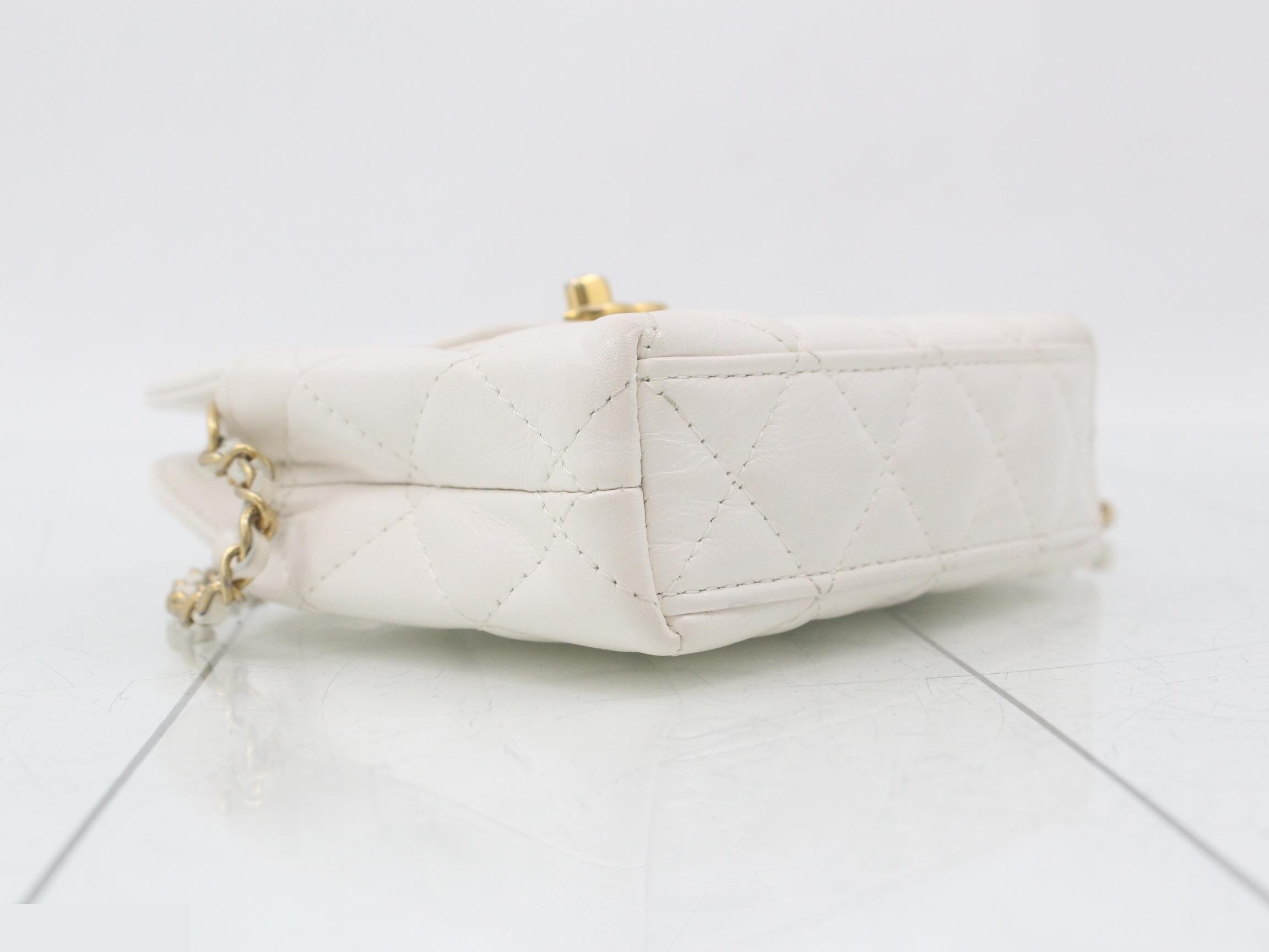 Matelassé handbag / chain shoulder bag (2-way) — view 5
