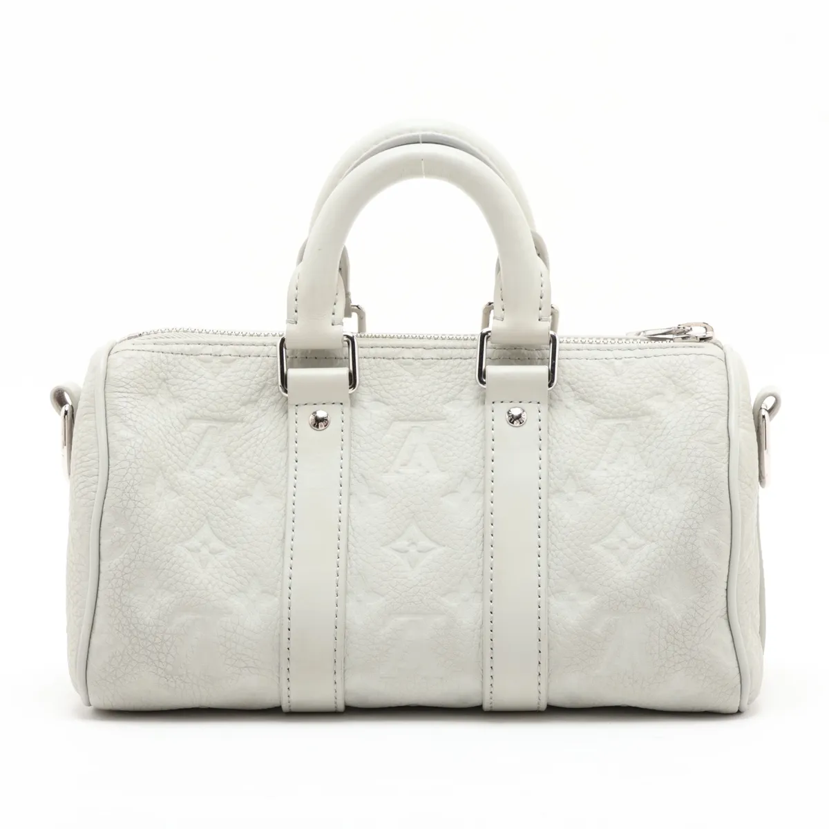 Taurillon Monogram Keepall Bandoulière 25 M23163, serial number unknown, gray. — view 2