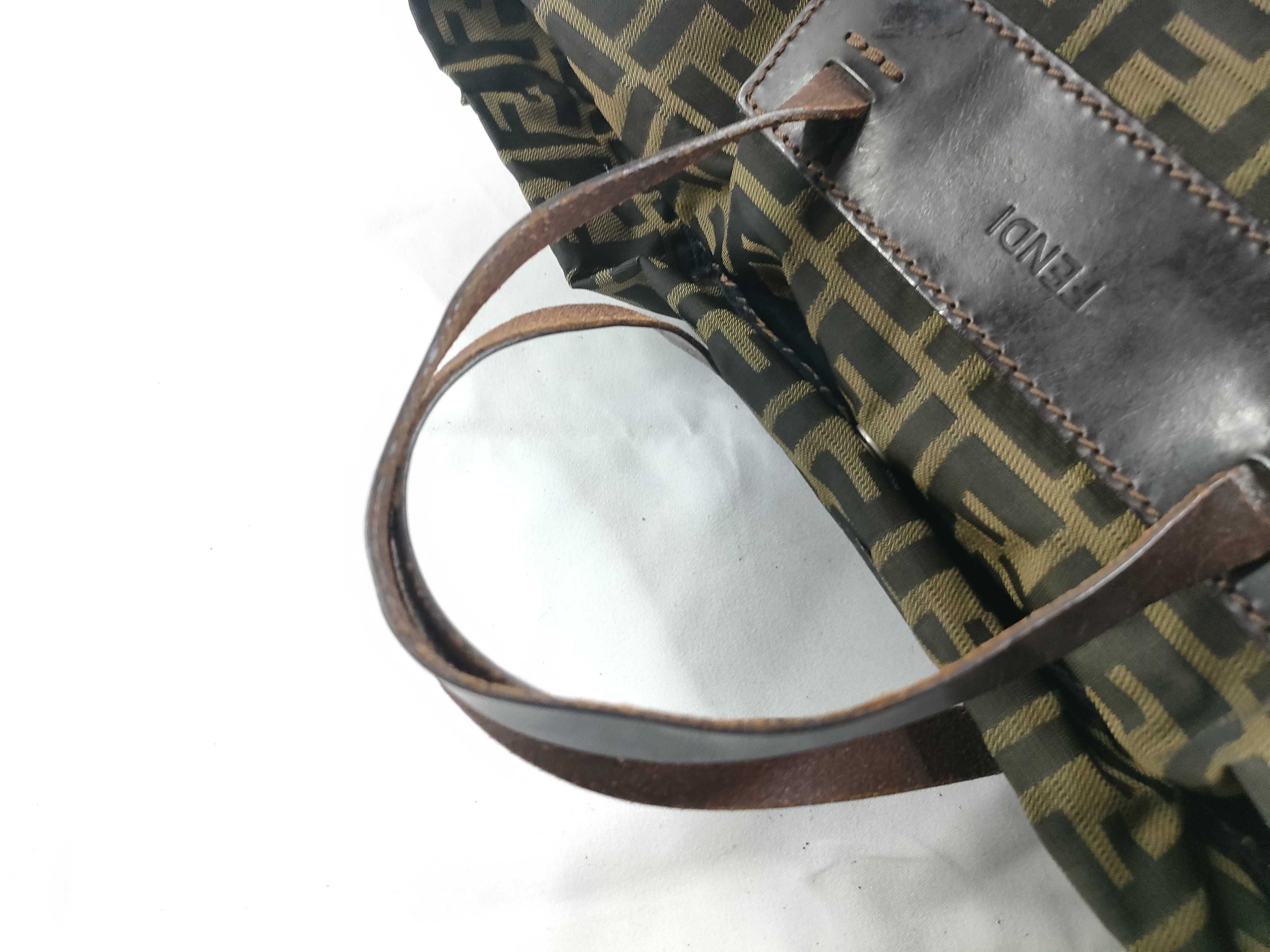 Zucca pattern FF canvas tote bag, handbag, tote bag — view 6
