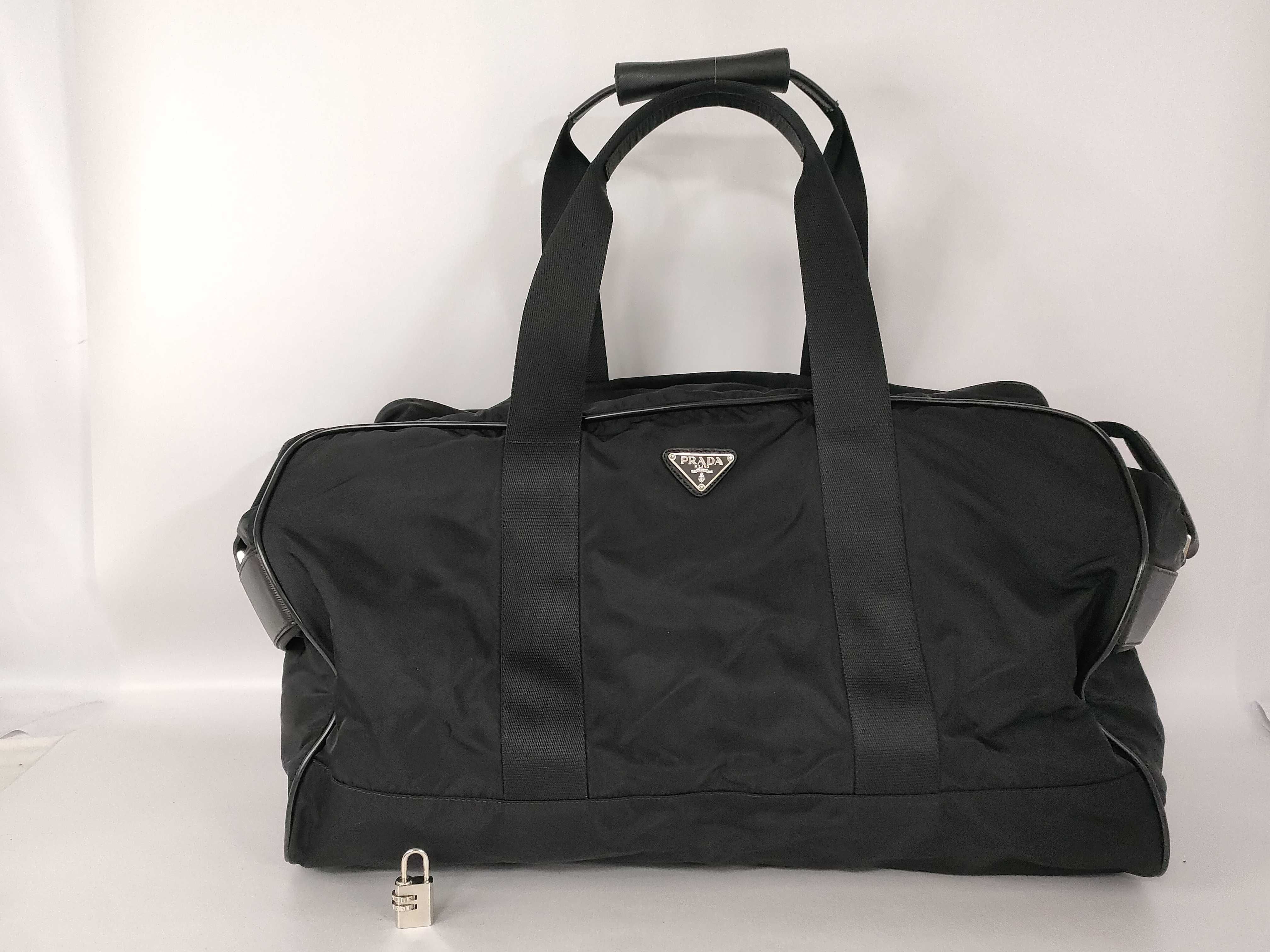 Nylon Prada Boston Bag 2-way with padlock Boston bag