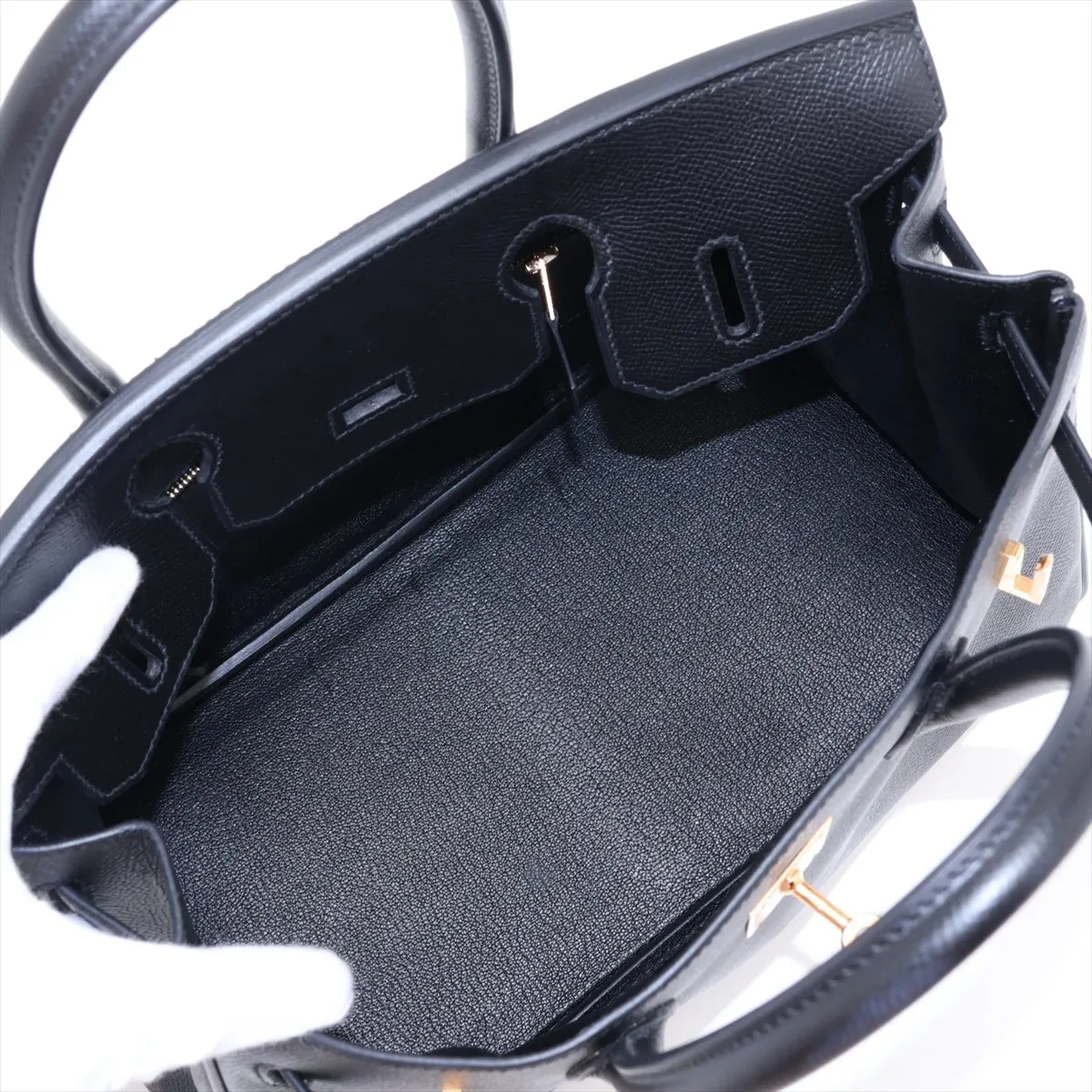 [Individually packaged] Hermes Birkin 30 Letournée Veau Epsom Black Gold Hardware C: 2018 — view 7