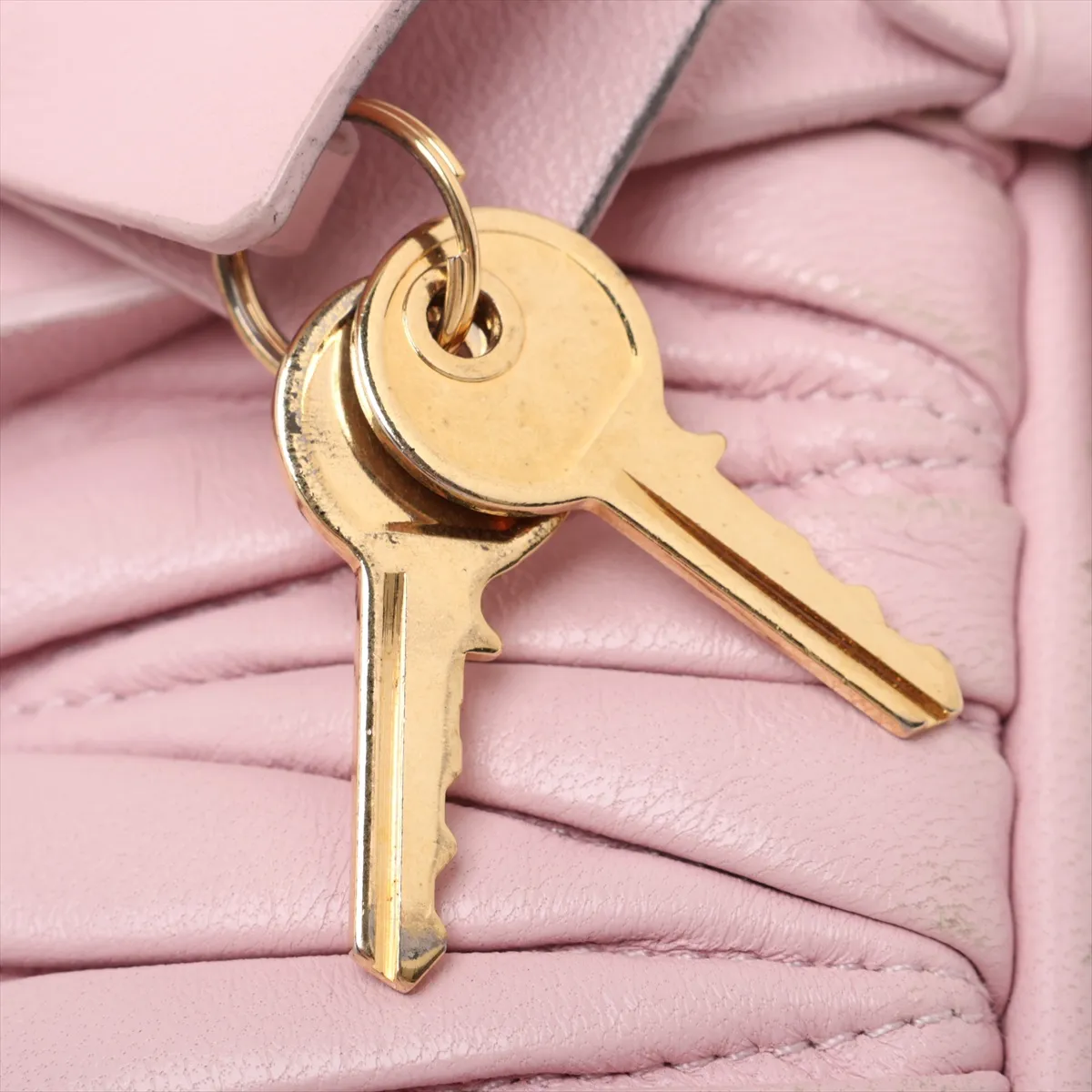 Matelassé Arcadi Leather 2-Way Handbag Pink — view 12