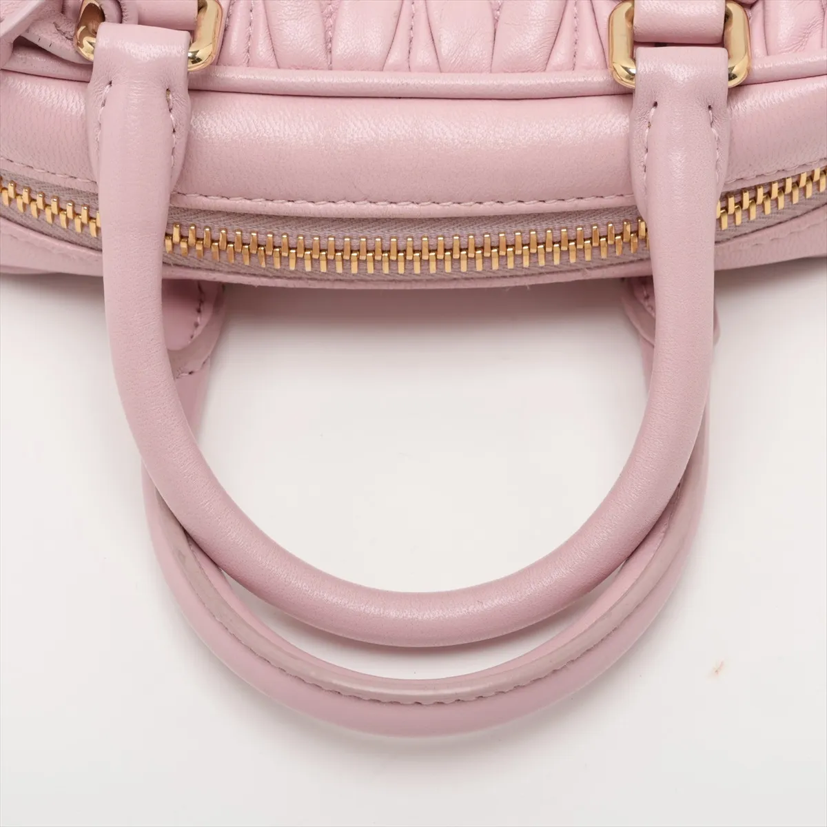 Matelassé Arcadi Leather 2-Way Handbag Pink — view 5