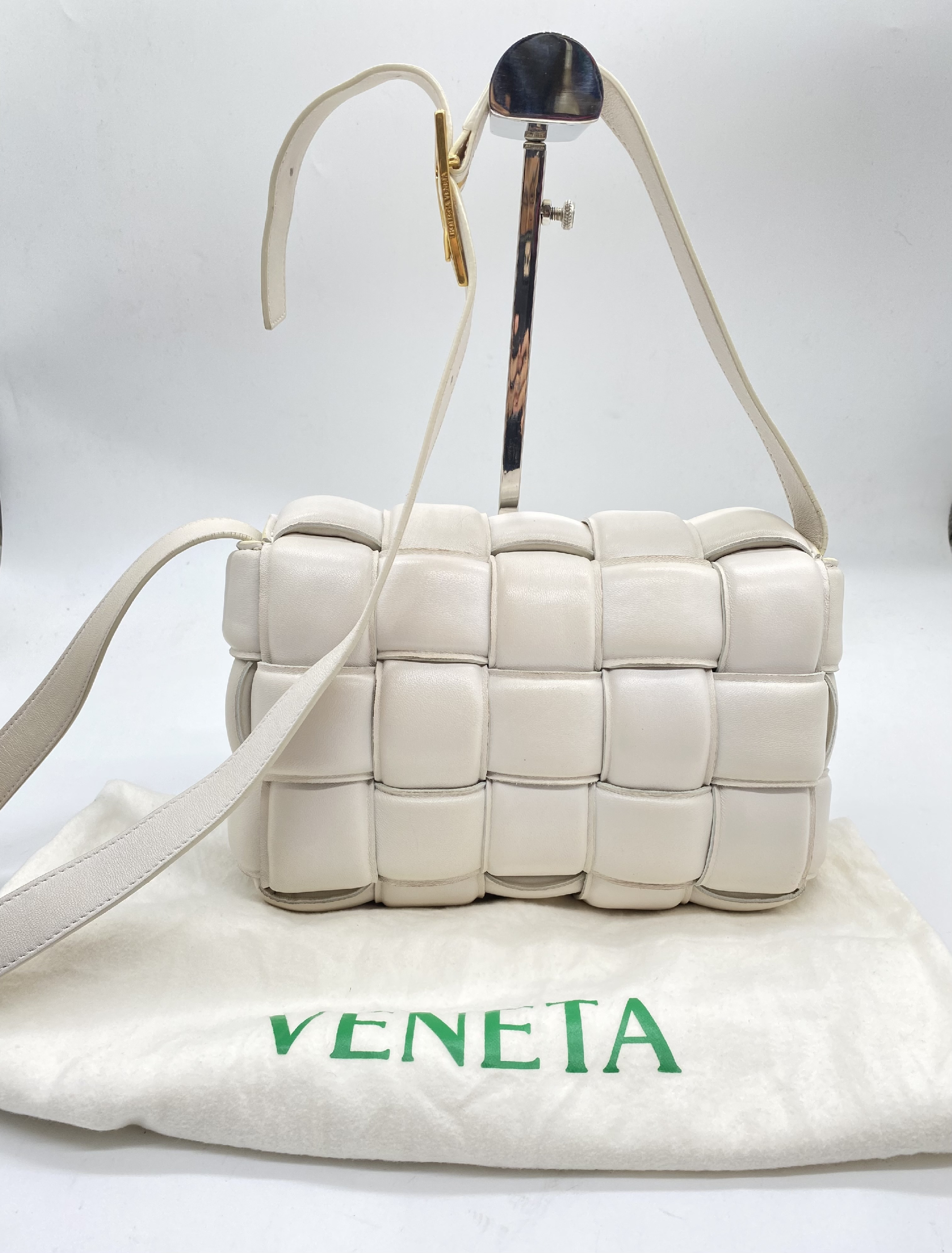 Maxi Intrecciato Padded Cassette IC Chip Activated, Dust Bag Included, Shoulder Bag — view 2