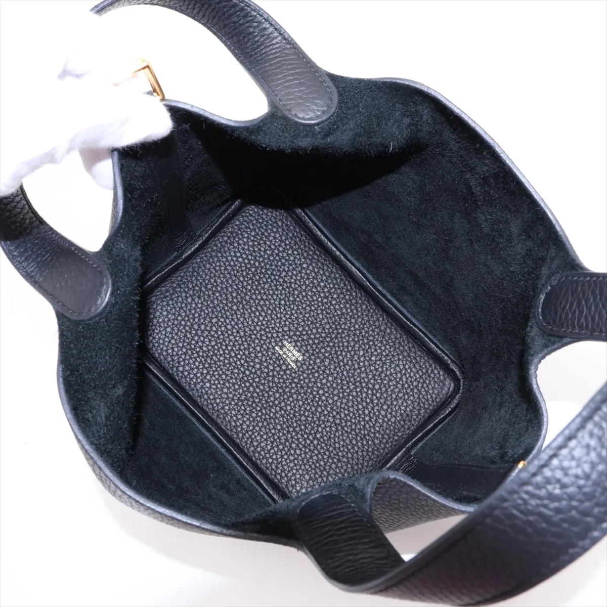 [Individually packaged] Hermes Picotin Lock 18 PM Taurillon Clemence Black Gold Hardware U: 2022 — view 7