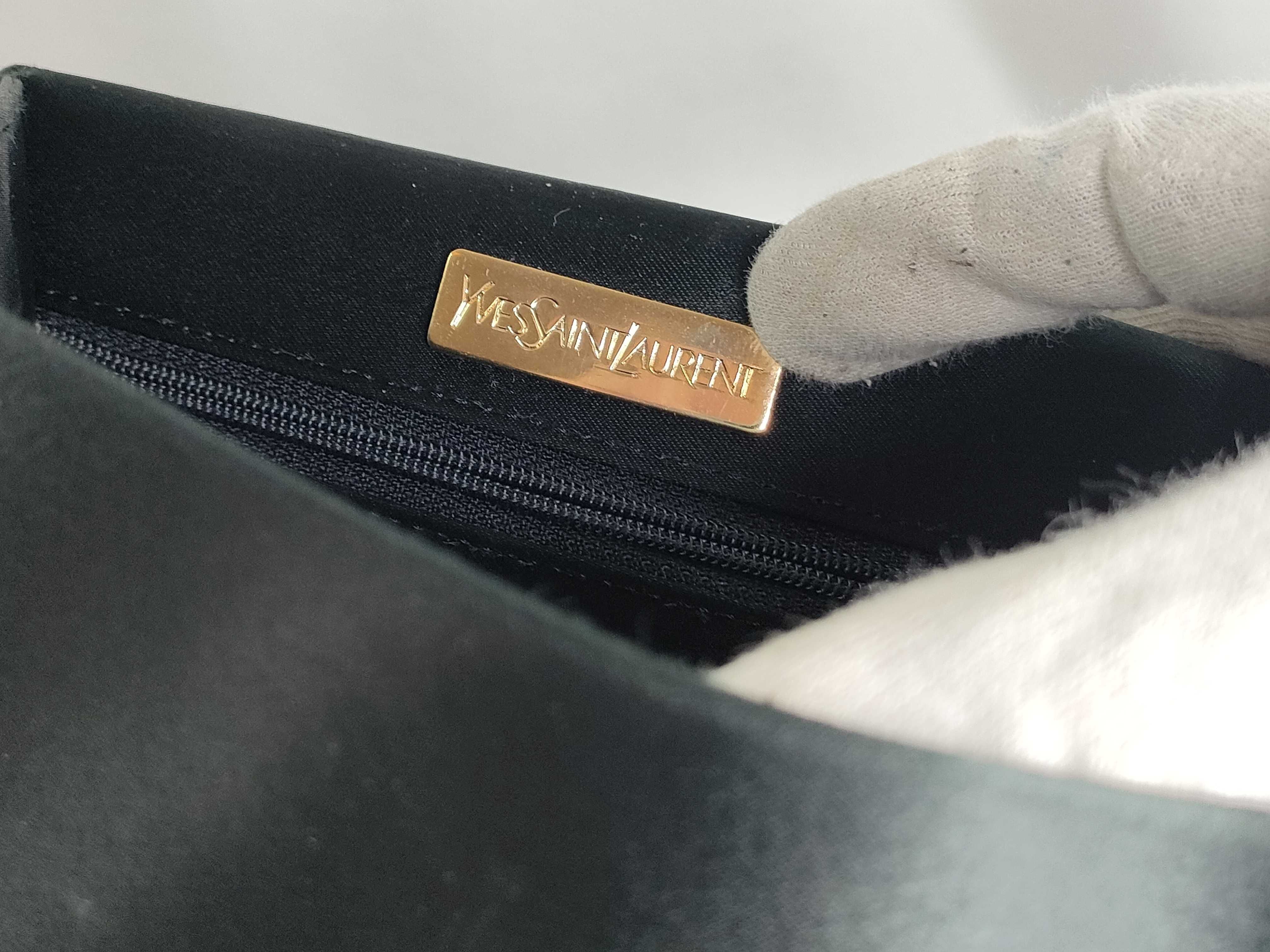 satin beaded rose black shoulder bag with dust bag. — view 12