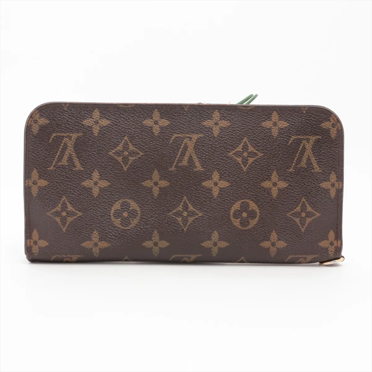 Monogram Portefeuille Insolite M66565 CA3078 Brown x Green Round Wallet — view 2