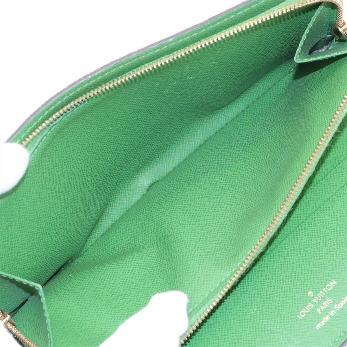 Monogram Portefeuille Insolite M66565 CA3078 Brown x Green Round Wallet — view 7