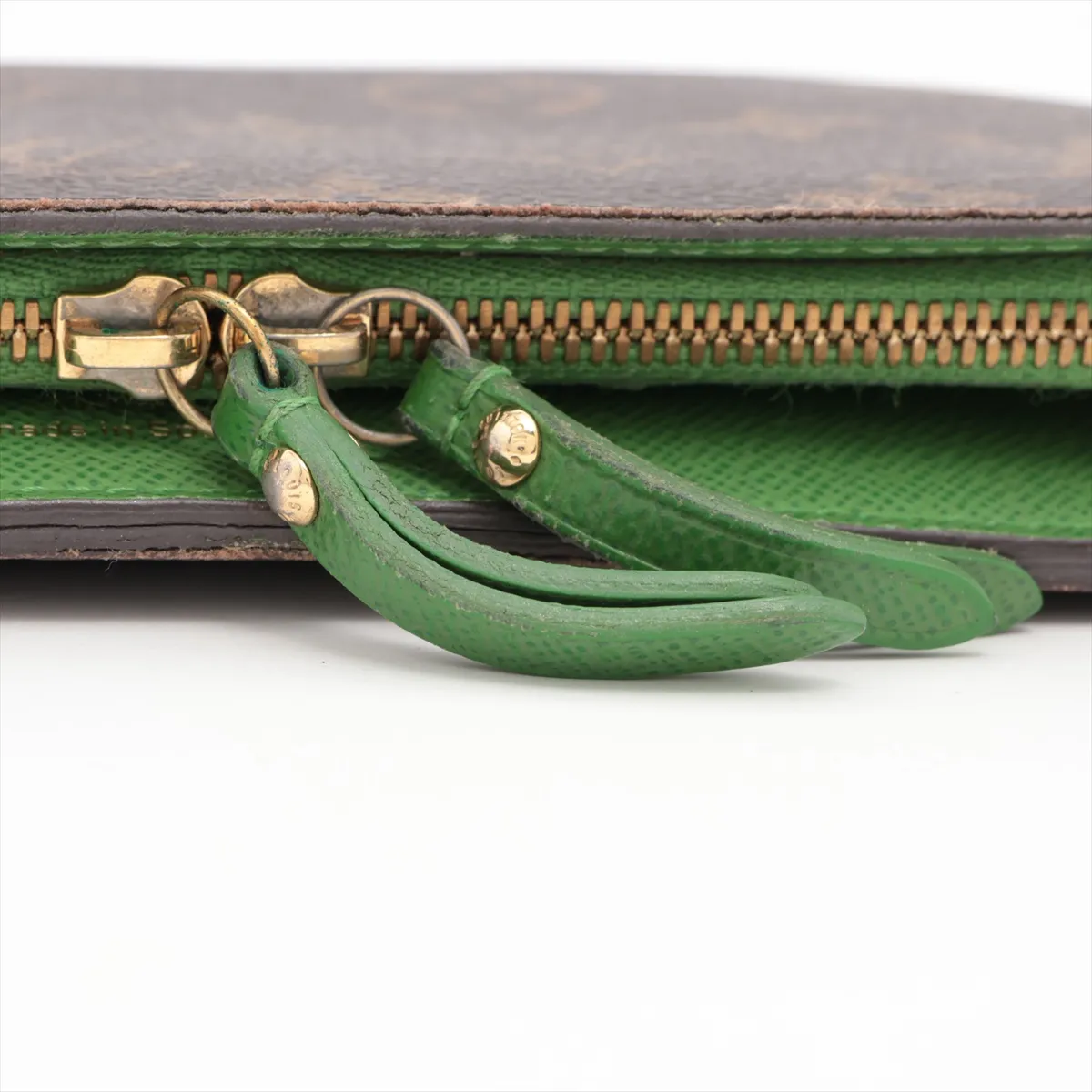 Monogram Portefeuille Insolite M66565 CA3078 Brown x Green Round Wallet — view 10