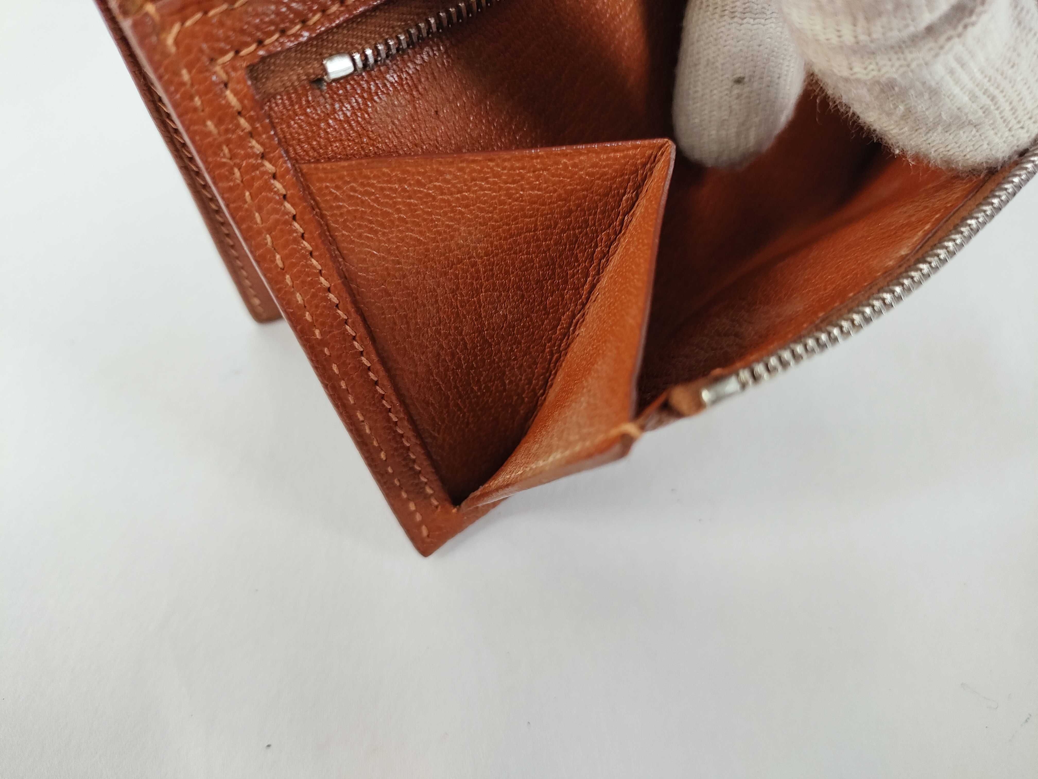 Bearn Soufflé Chevre Leather Long Wallet, Brown, Silver Hardware — view 13