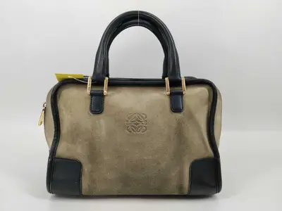 Amazona Suede Boston Bag