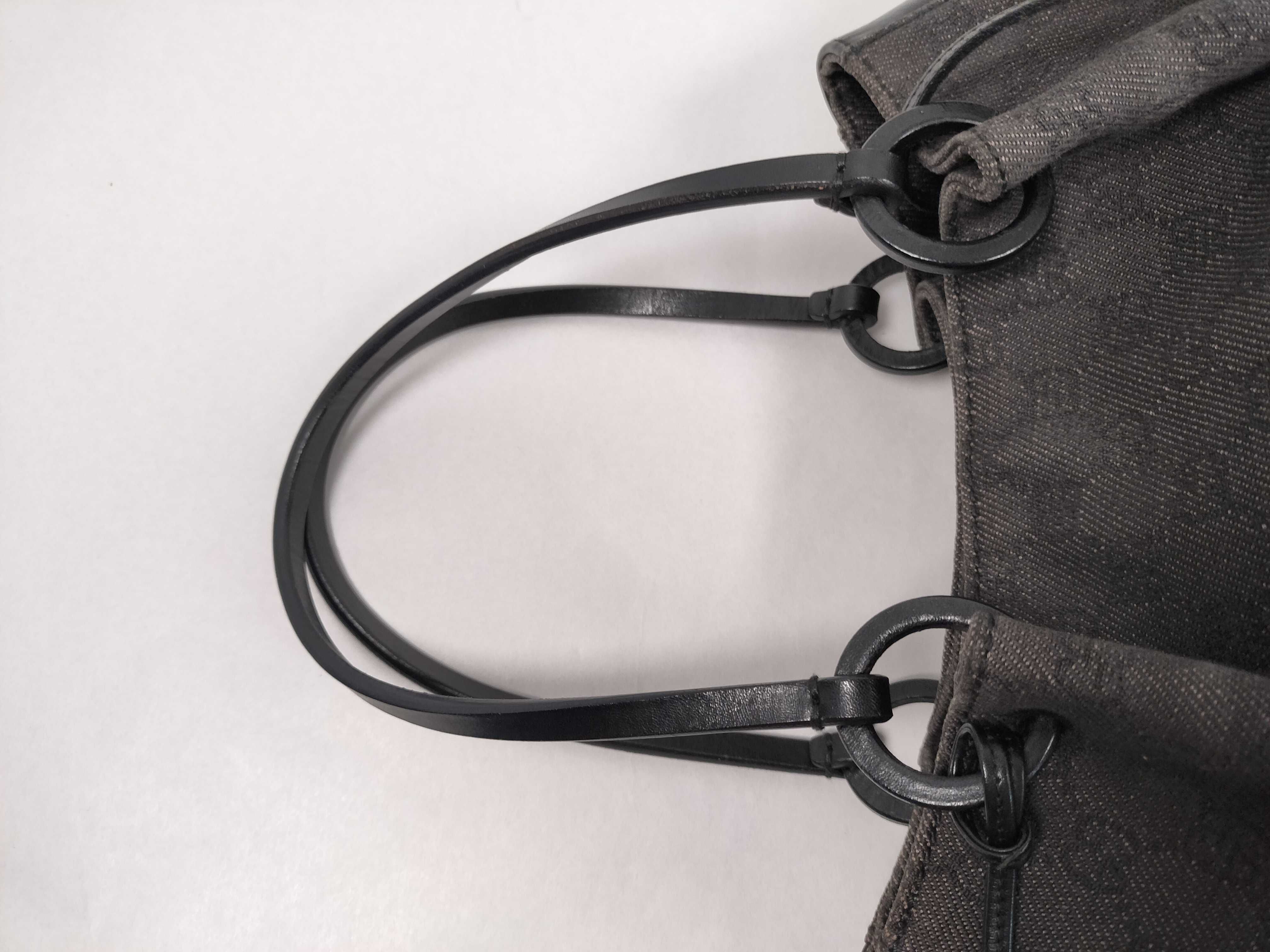 GG Canvas Tote Bag, Gucci Tote Bag with Pouch, GG Canvas, Denim Leather, Black Tote Bag — view 3