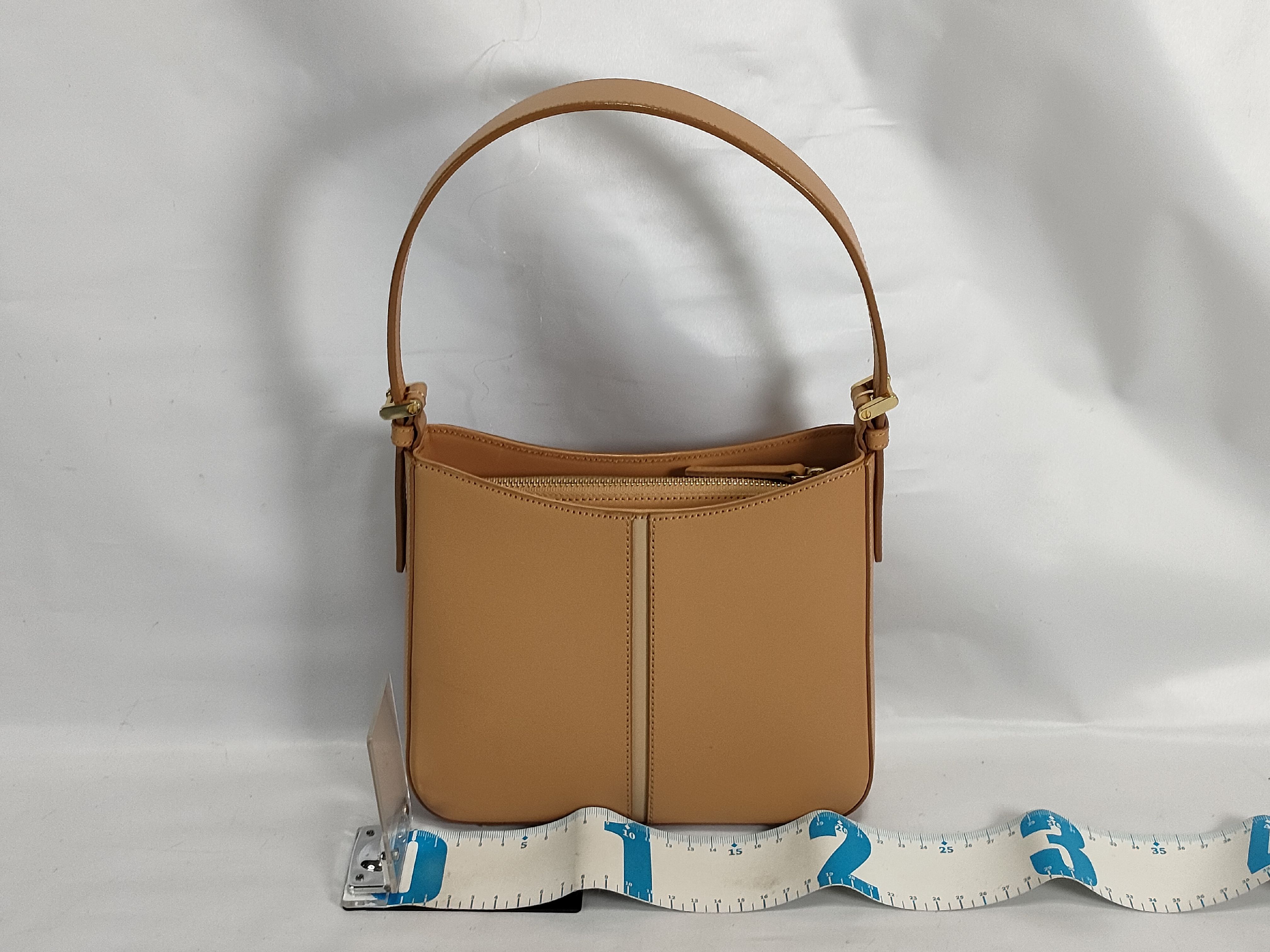 One-Shoulder Leather Beige Shoulder Bag — view 2