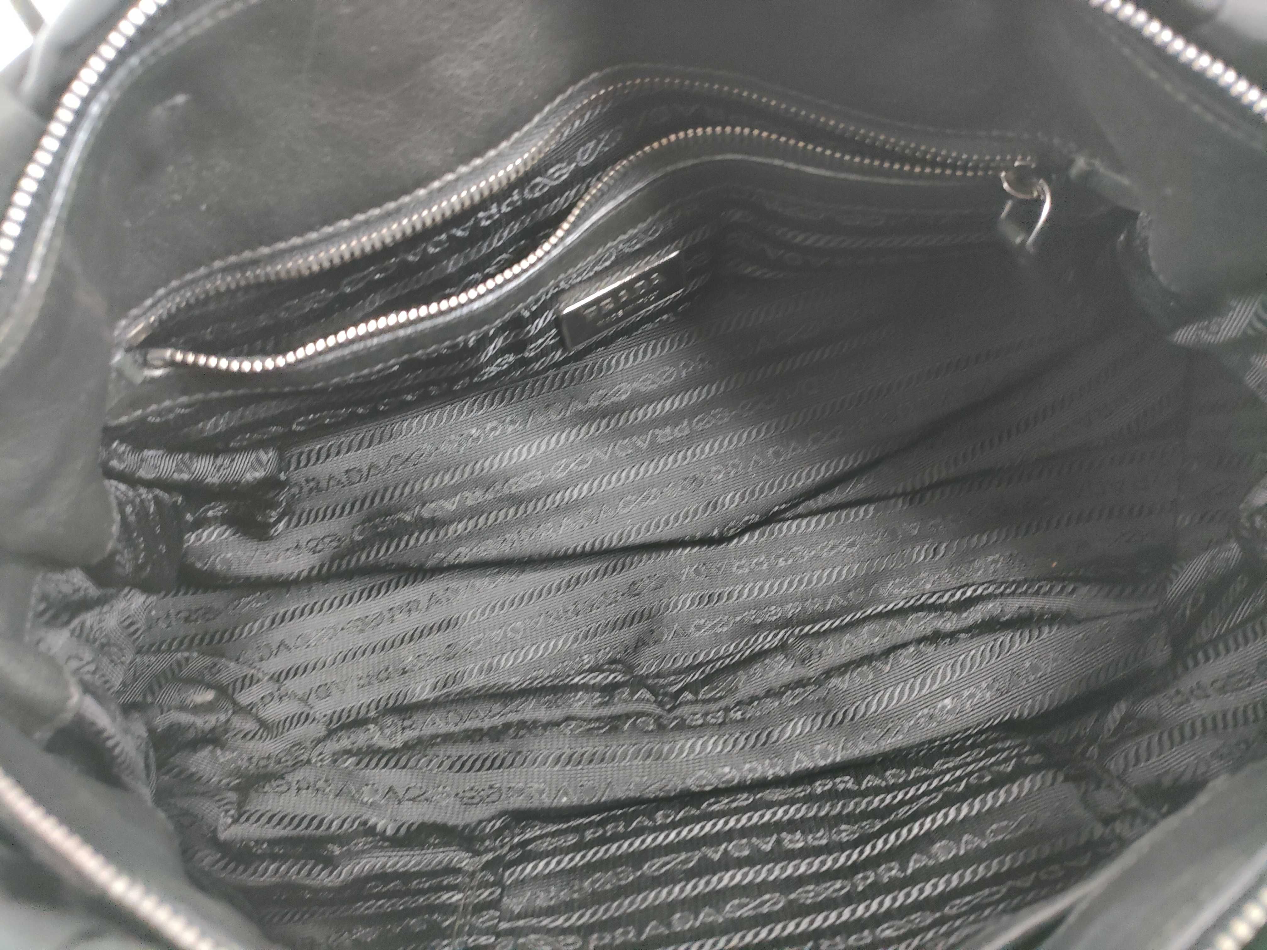 Handbag Shoulder Bag 2-way Nylon Leather Black Handbag — view 11