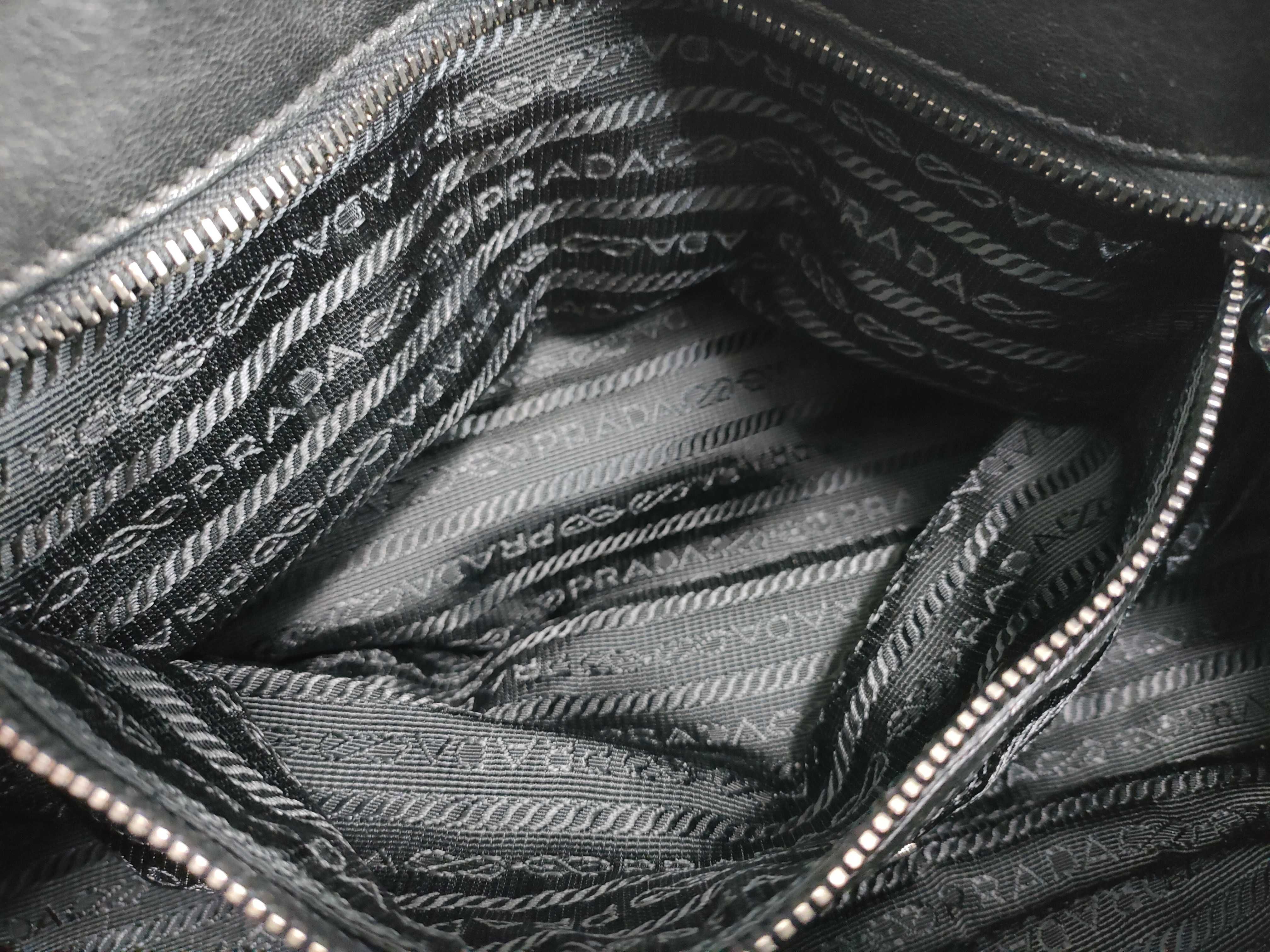 Handbag Shoulder Bag 2-way Nylon Leather Black Handbag — view 12