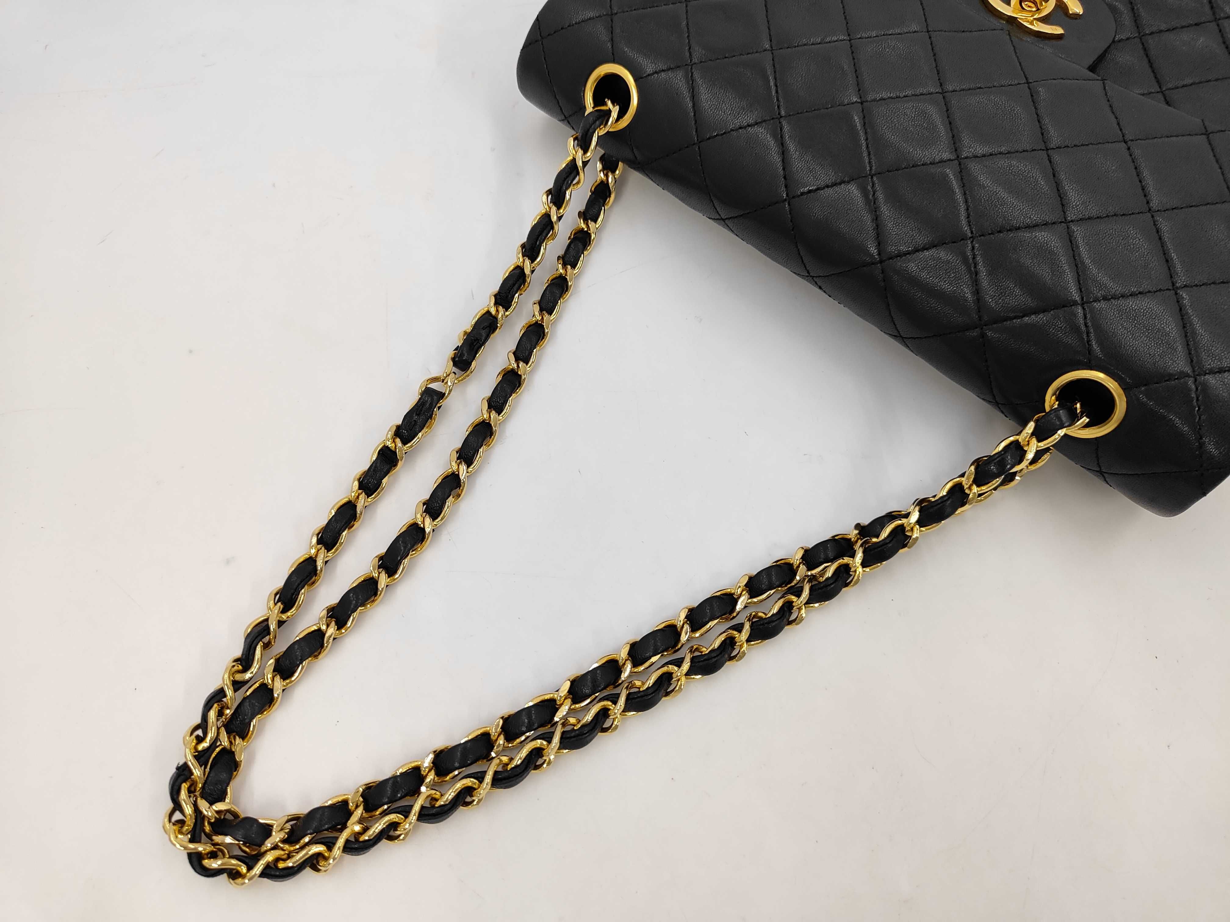 Matelassé 25 Double Flap Double Chain Lambskin Shoulder Bag — view 5