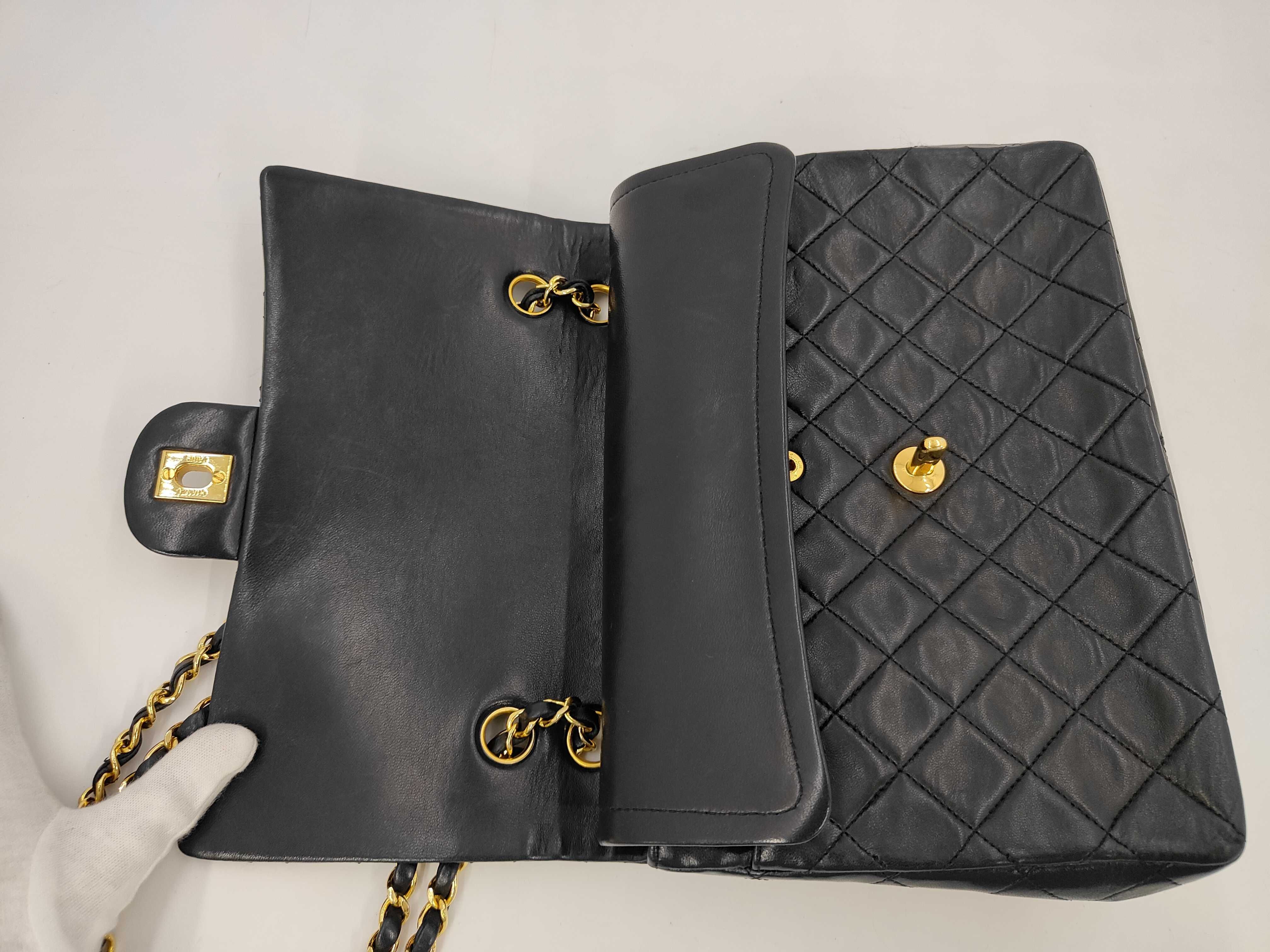 Matelassé 25 Double Flap Double Chain Lambskin Shoulder Bag — view 8
