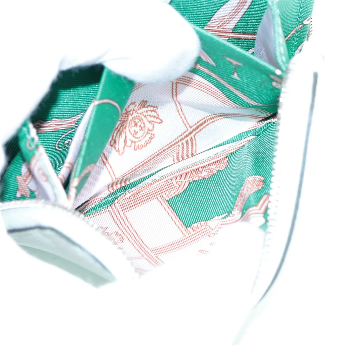 Azap Compact Silk In Vaux Epson Compact Wallet Vert Fizz Silver Hardware U:2022 — view 7