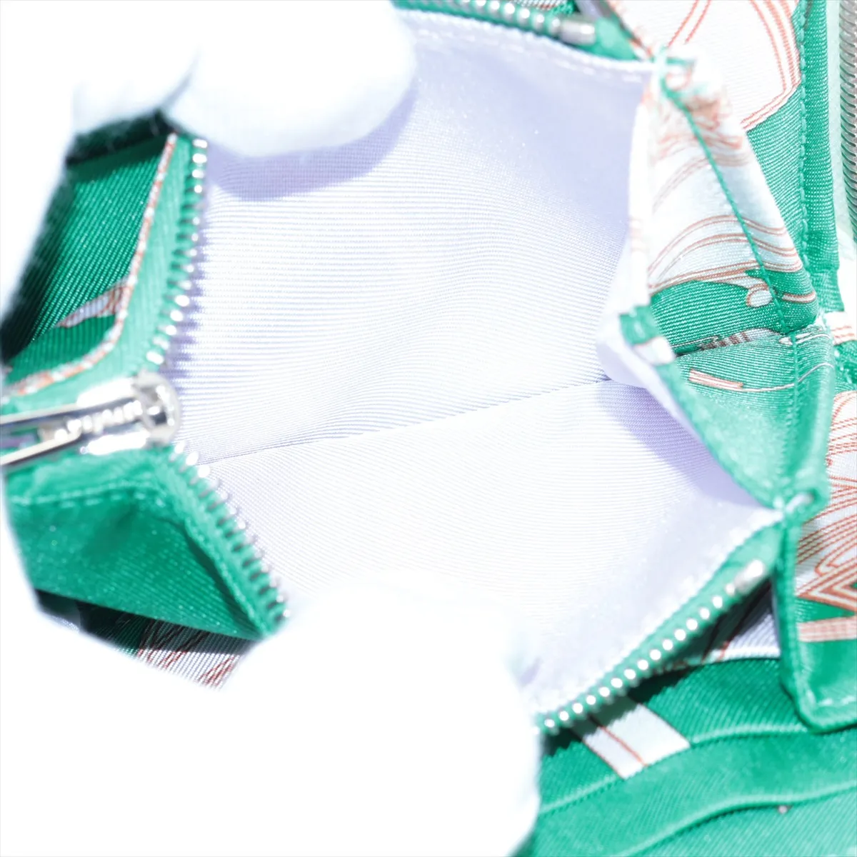 Azap Compact Silk In Vaux Epson Compact Wallet Vert Fizz Silver Hardware U:2022 — view 8