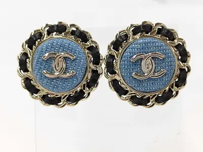 Coco Mark Denim Earrings B25P GP Earrings