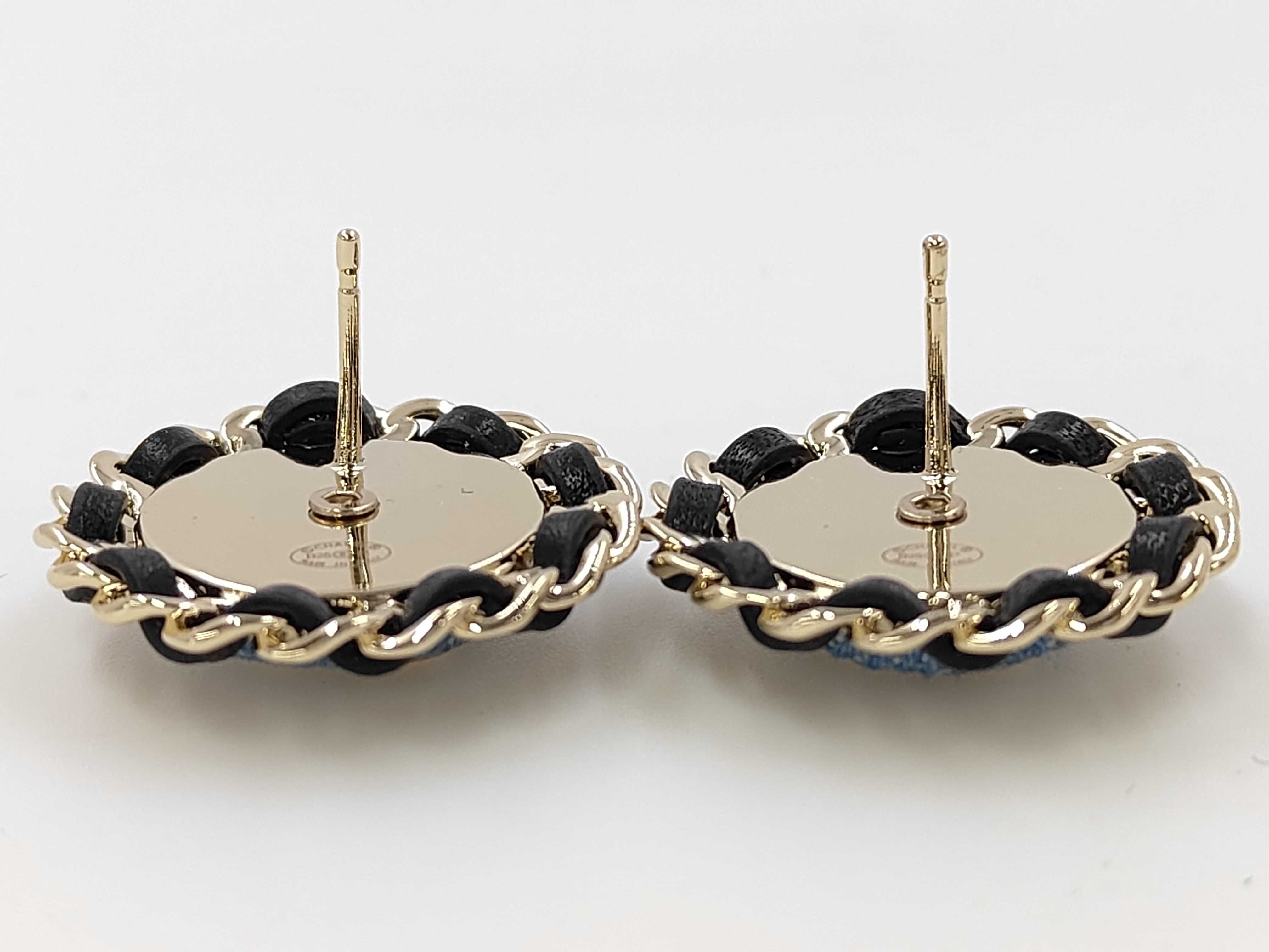 Coco Mark Denim Earrings B25P GP Earrings — view 3