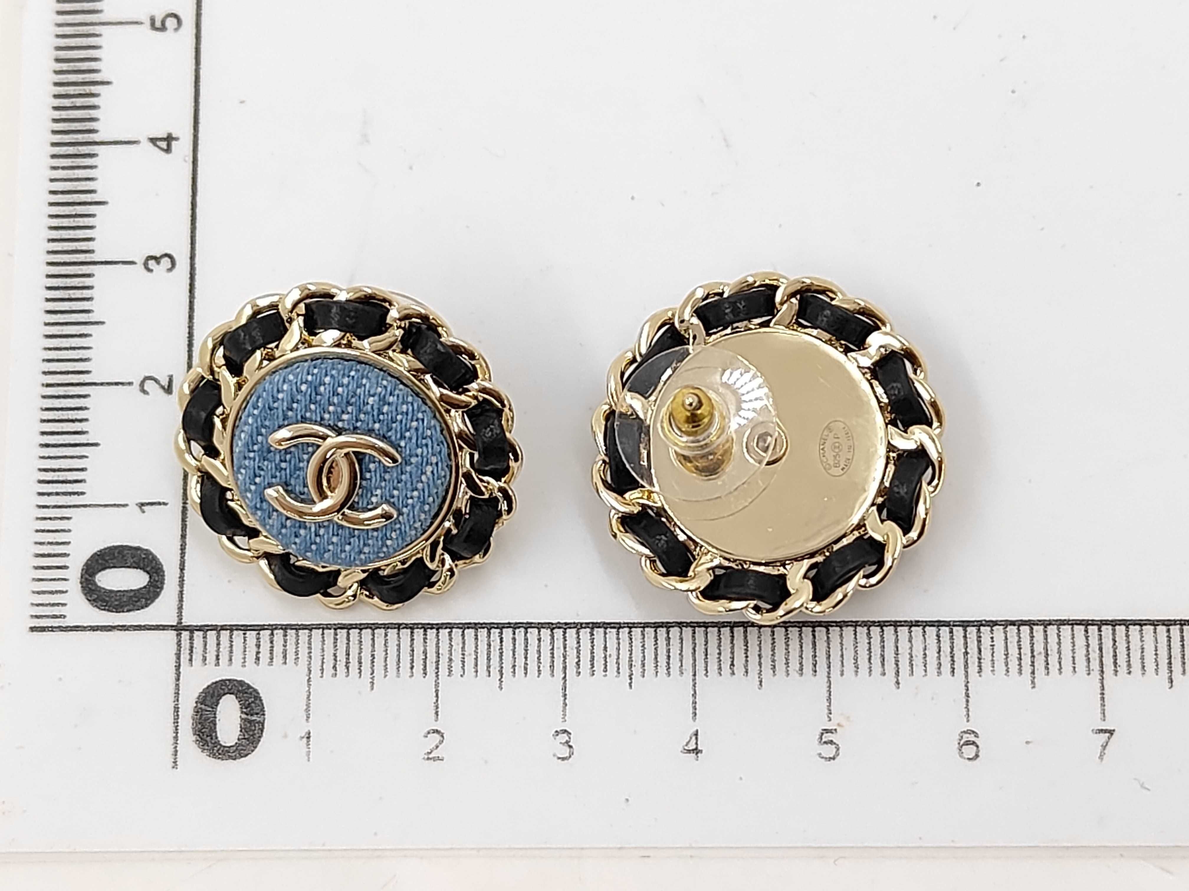 Coco Mark Denim Earrings B25P GP Earrings — view 6