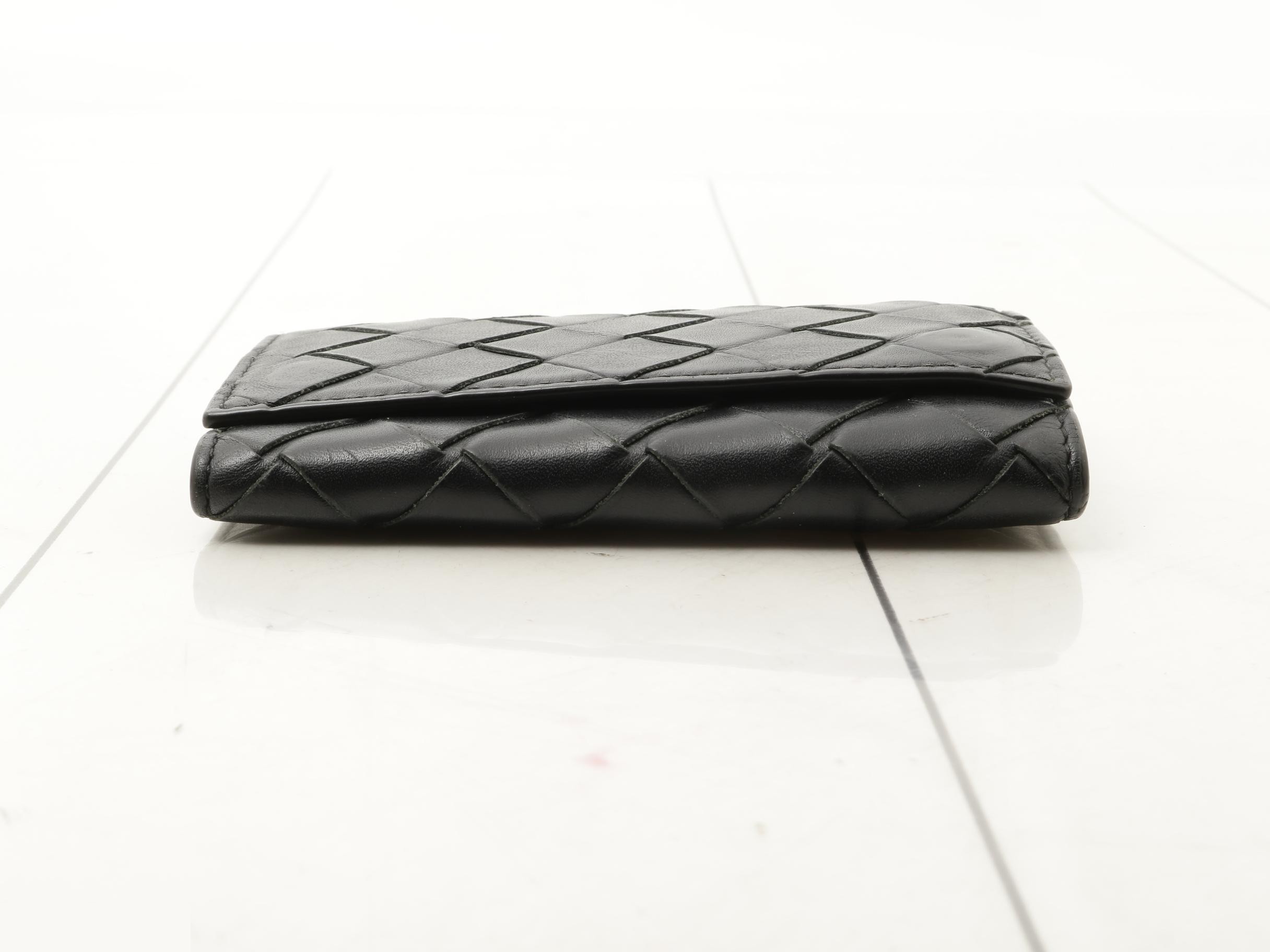 Intrecciato 6-key case, black — view 3