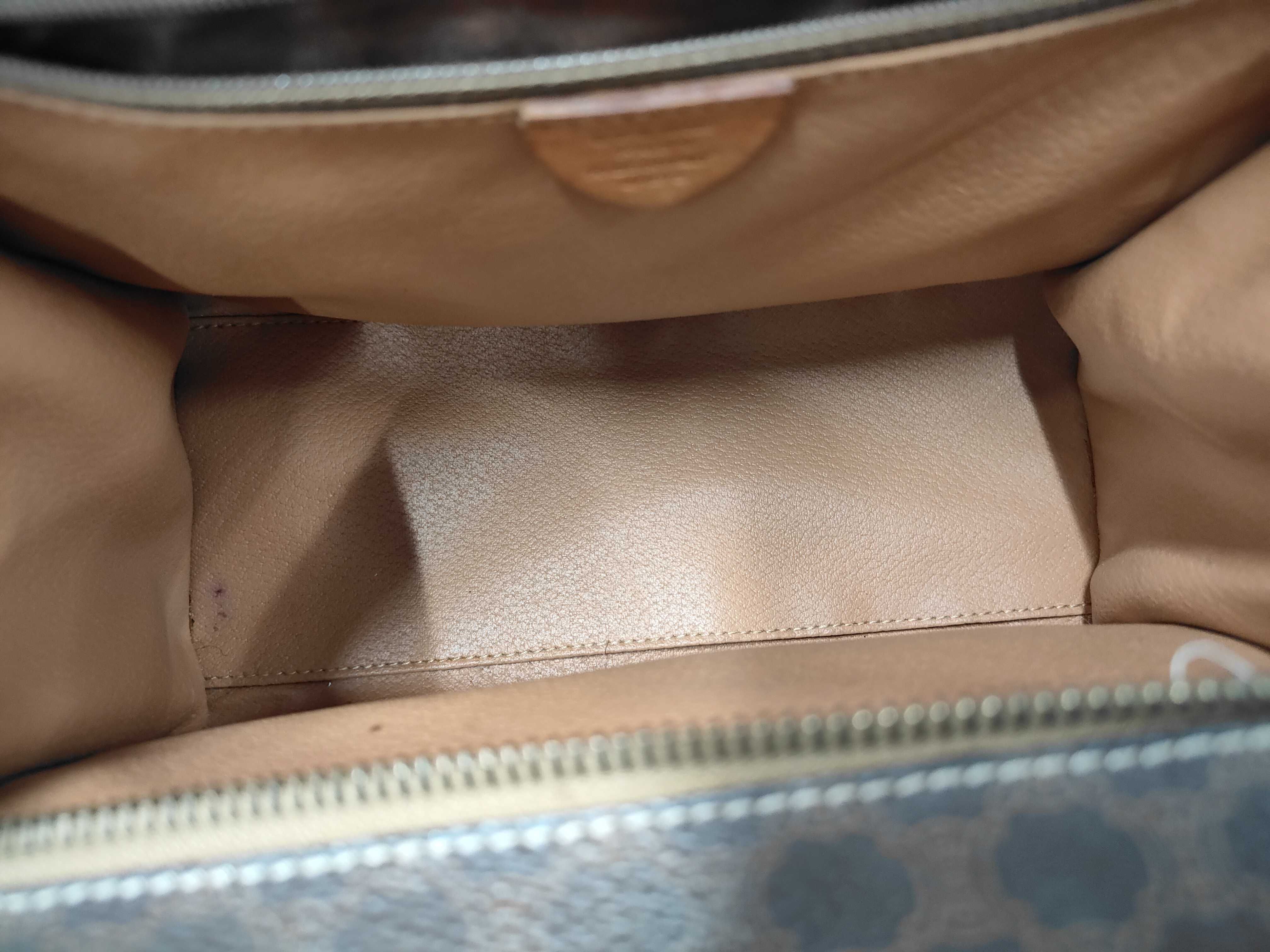Brown Macadam Pattern Vintage Tote Bag — view 9