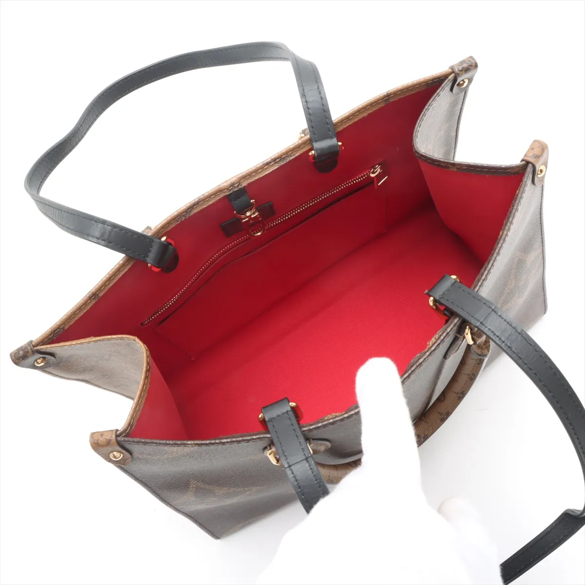 Giant Monogram Reverse On the Go MM M45039 Brown RFID reaction available — view 7