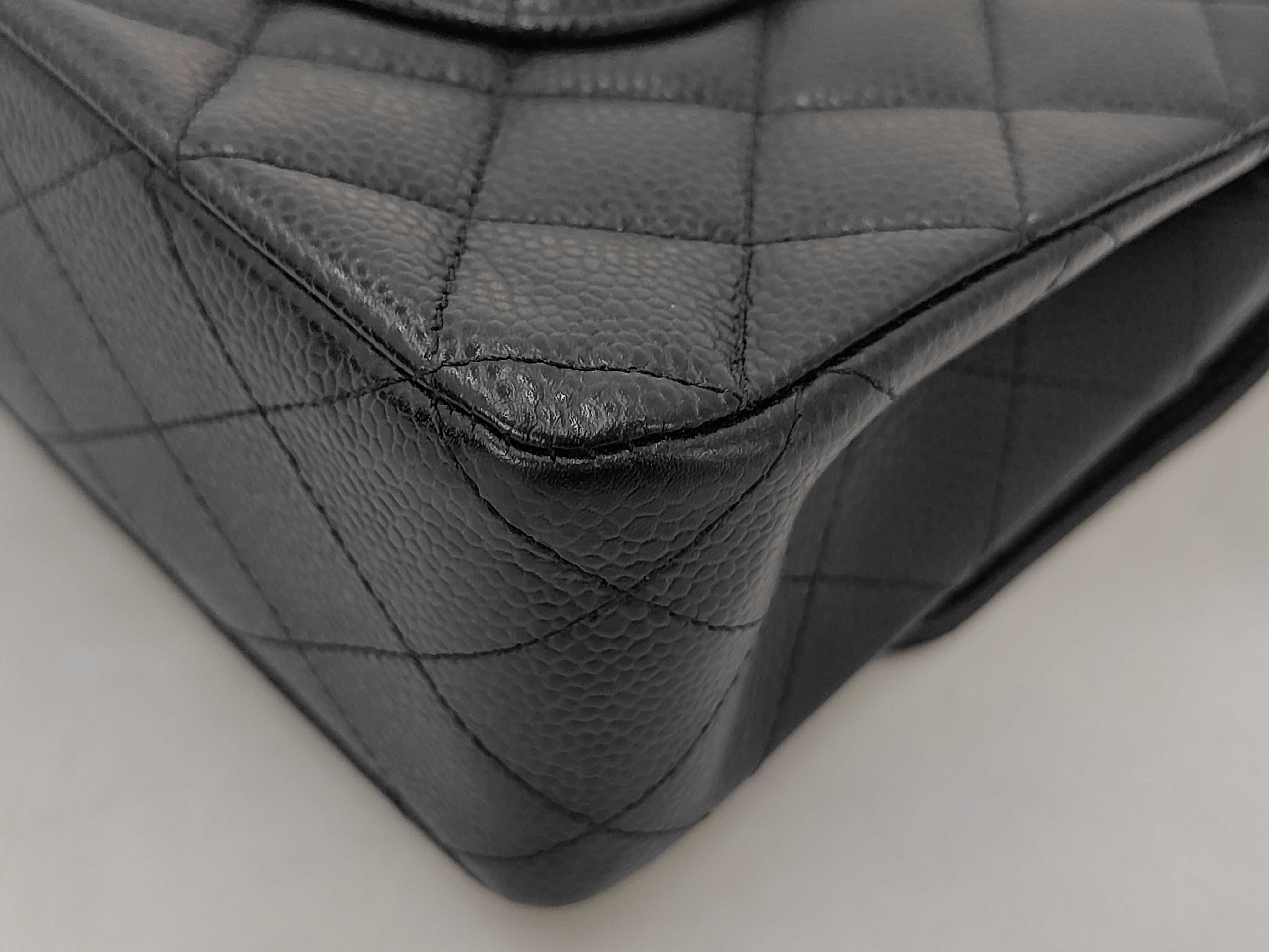 Matelassé 25 Caviar Double Flap Double Chain Shoulder Bag — view 3