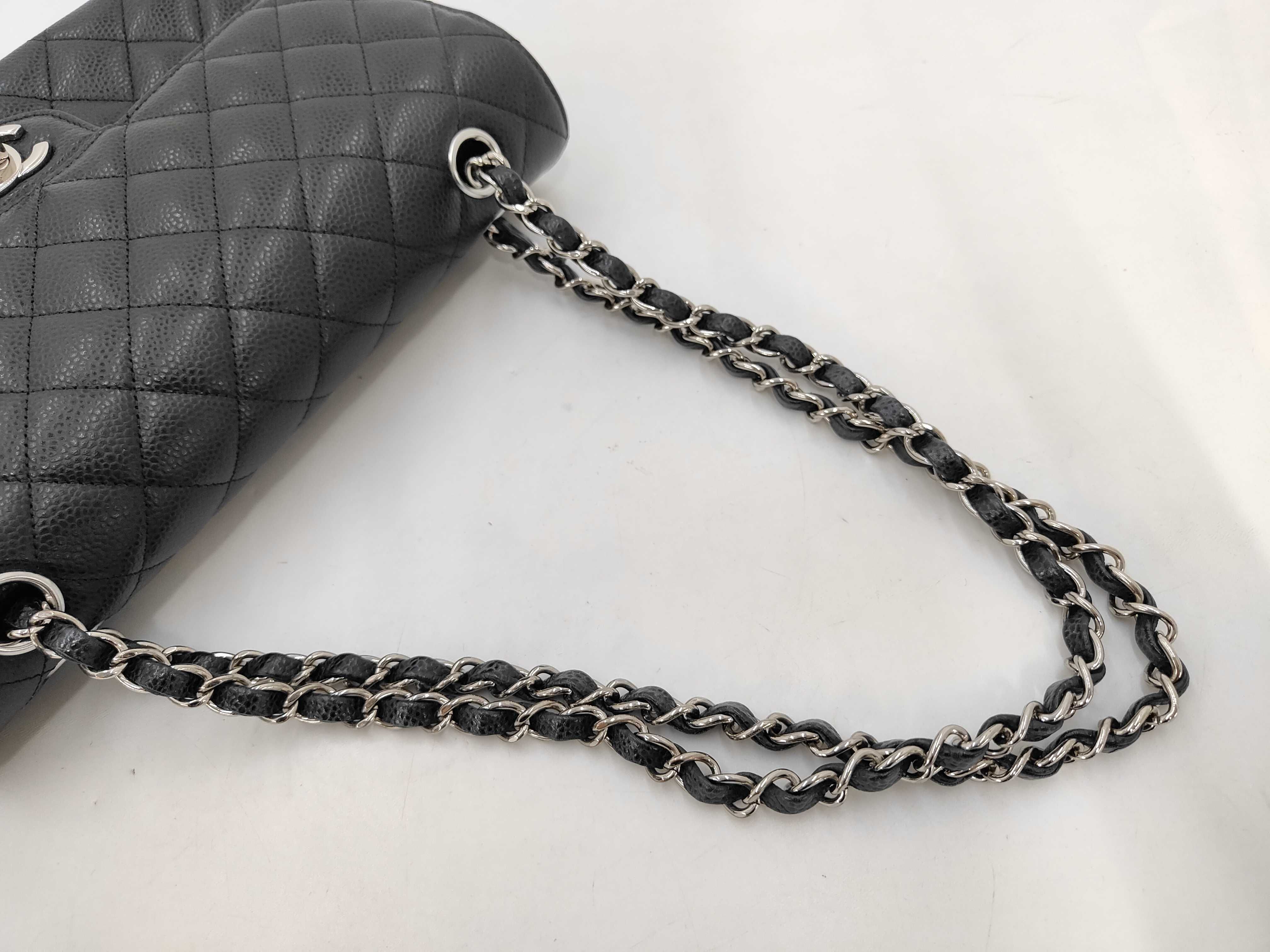 Matelassé 25 Caviar Double Flap Double Chain Shoulder Bag — view 5