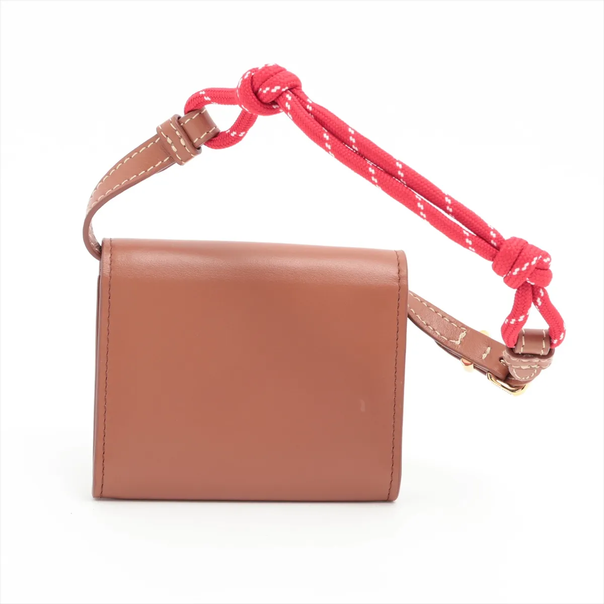 5MT024 Leather Compact Wallet Brown — view 2