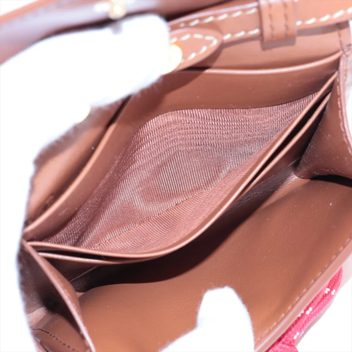 5MT024 Leather Compact Wallet Brown — view 5