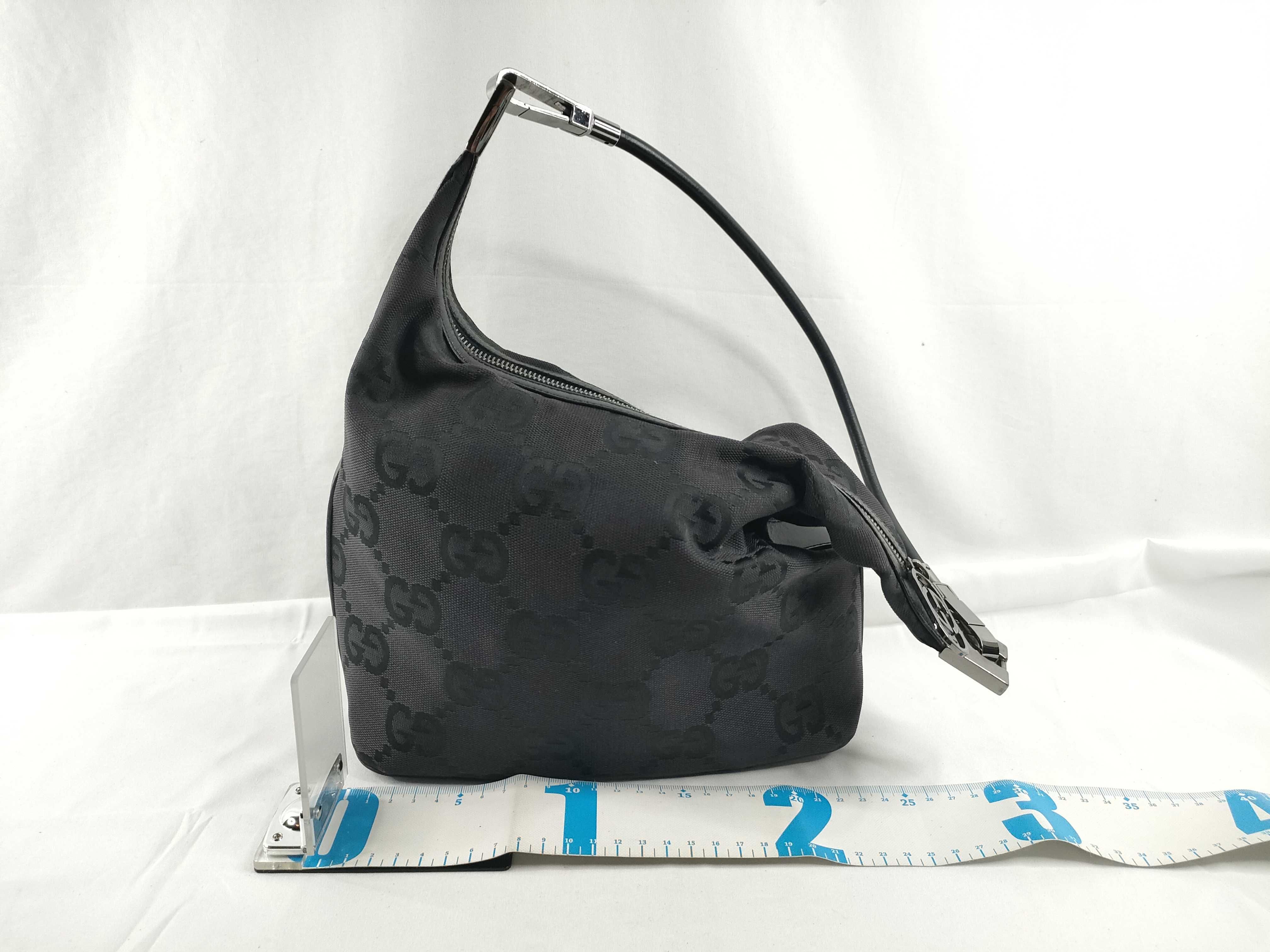 Jumbo GG Canvas Handbag, Black — view 2