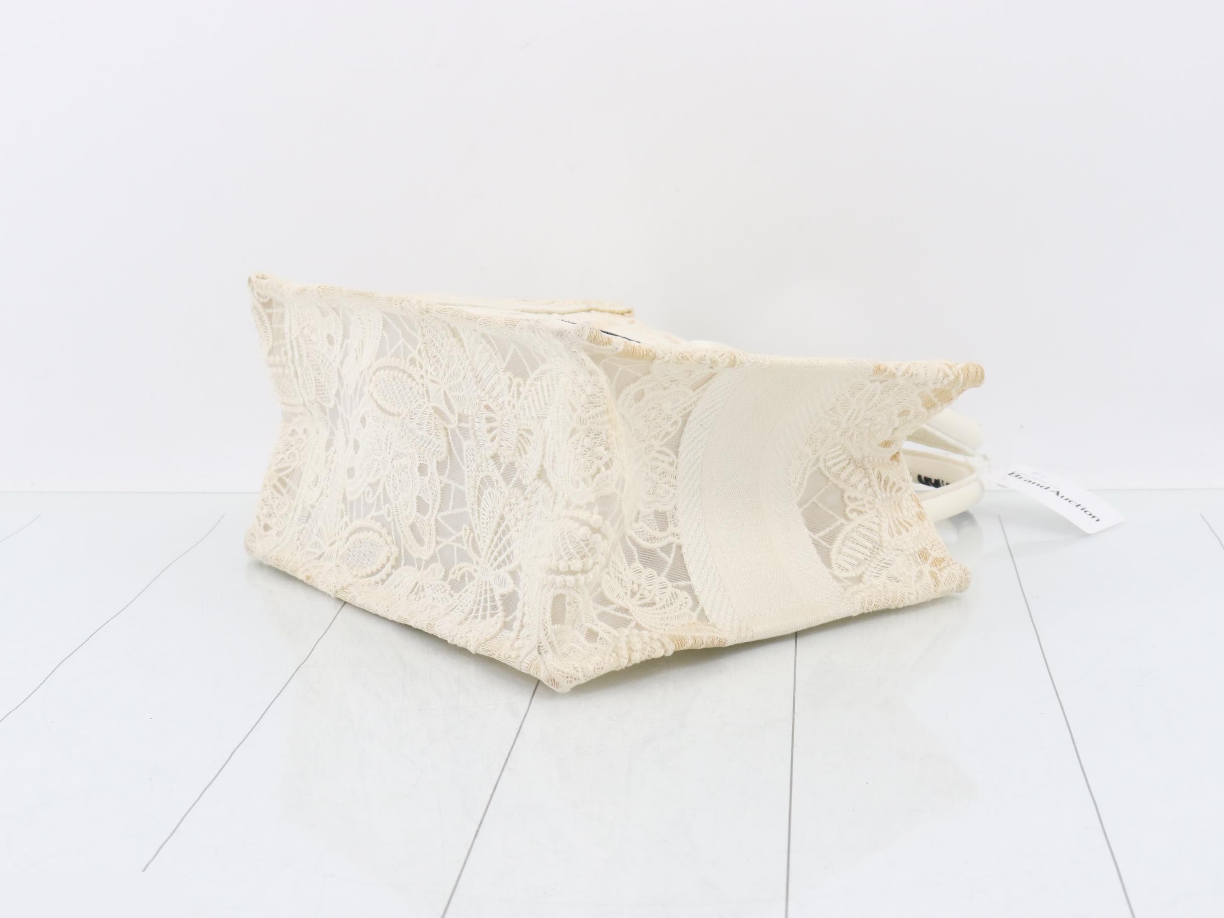 Book Tote Small, Butterfly Embroidery, Lace Tote Bag — view 6