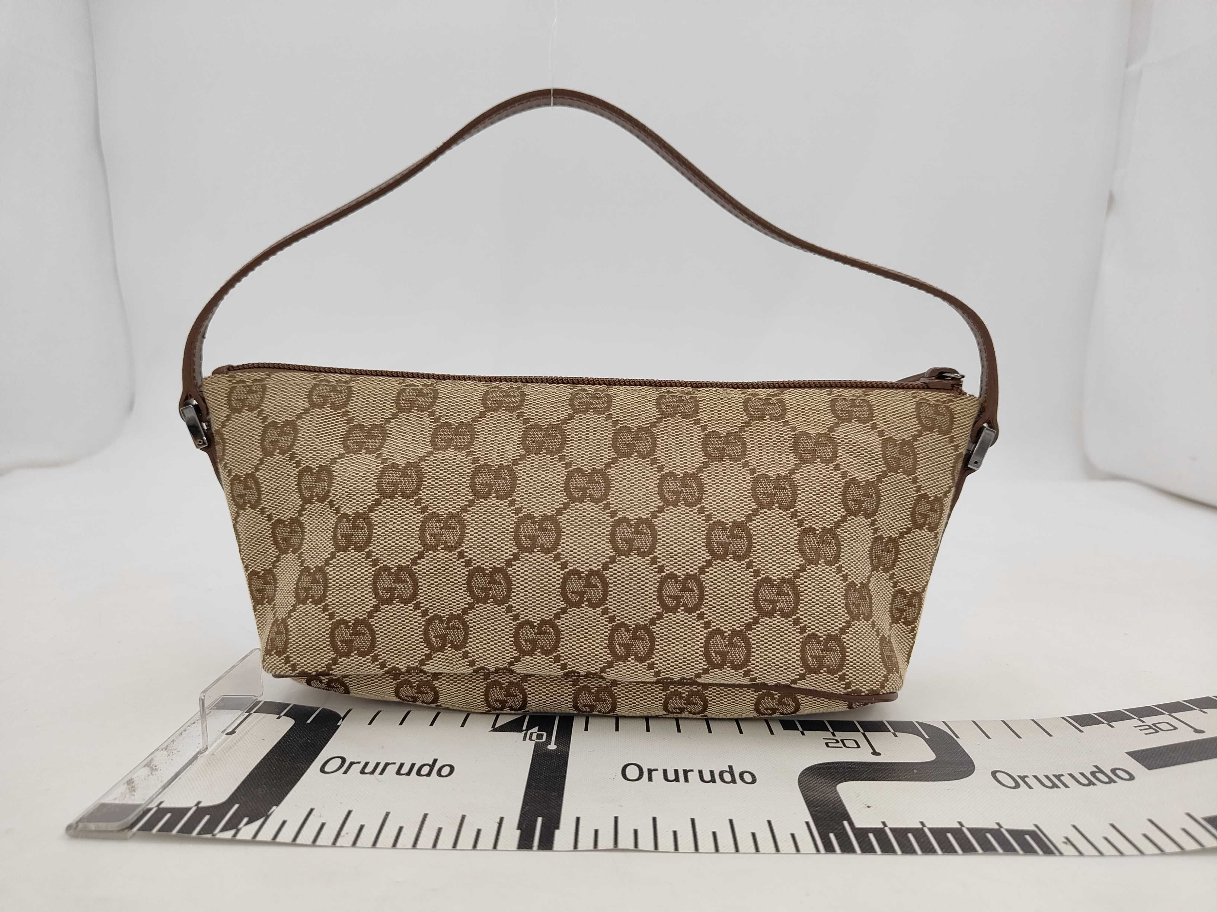 GG Canvas Accessory Pouch, Brown, 07198 (Pouch) — view 2