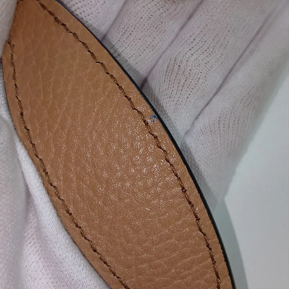 Soho Leather Chain Tote Bag, Beige, 536196 — view 11