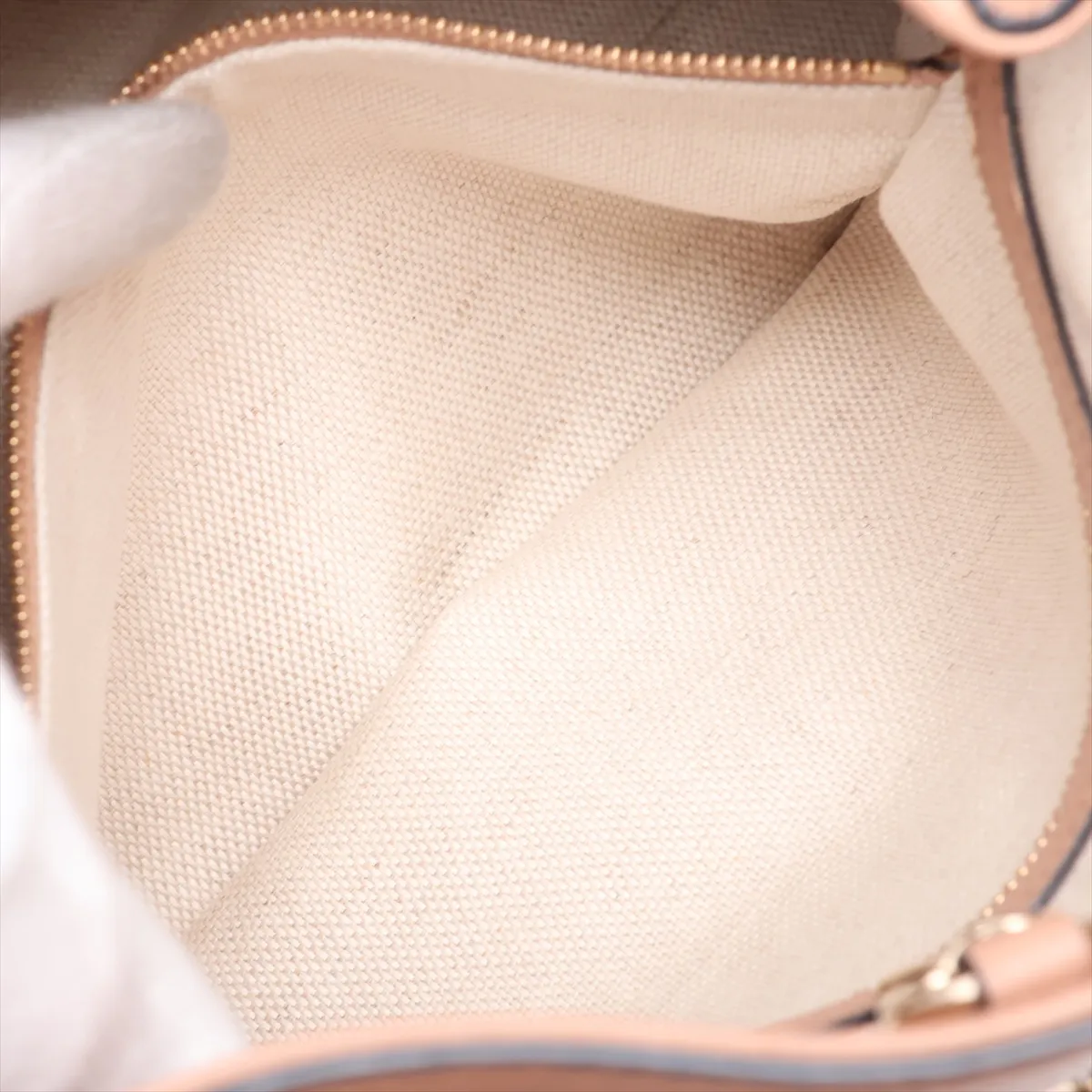 Soho Leather Chain Tote Bag, Beige, 536196 — view 8
