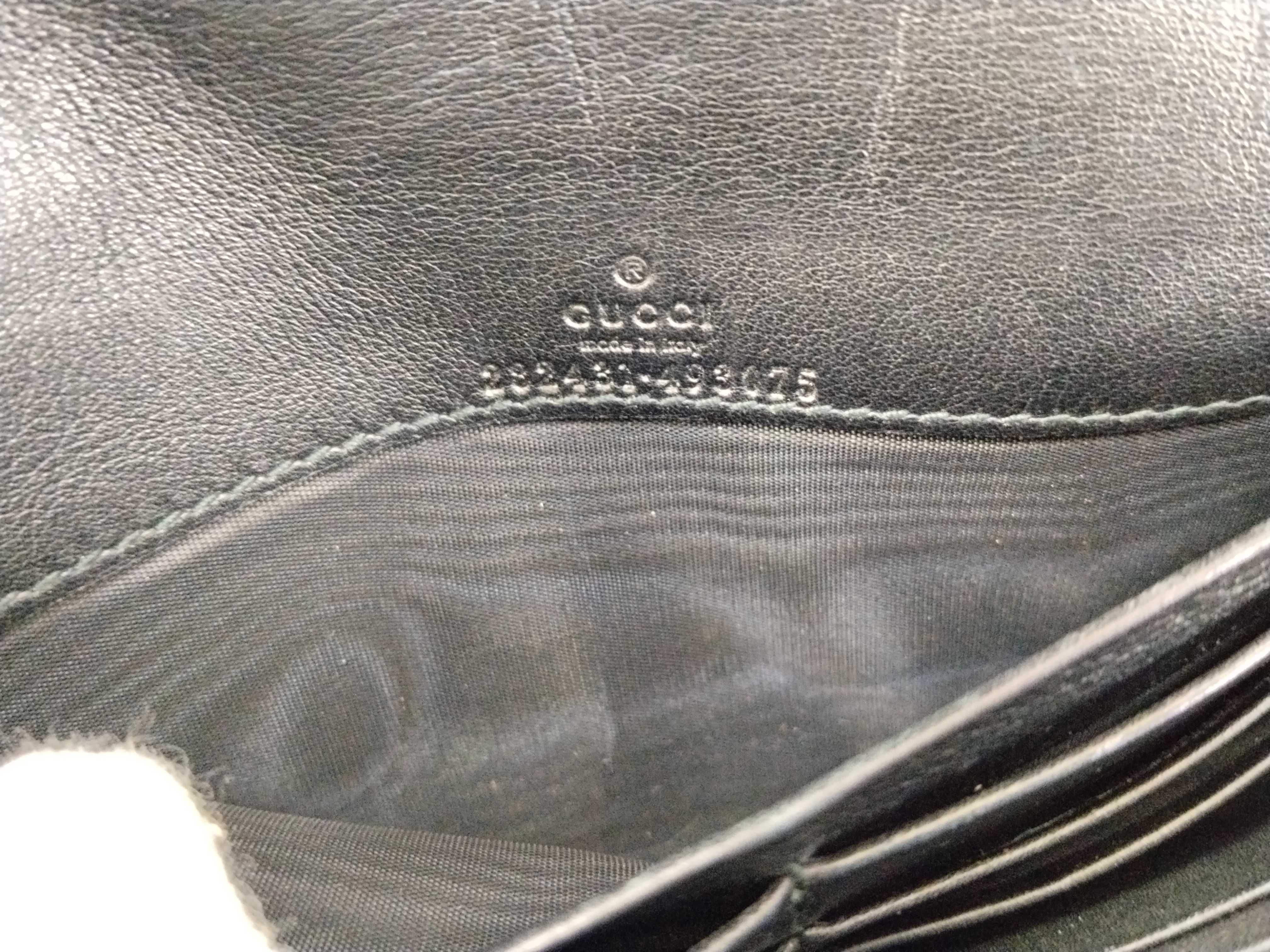 Guccissima Interlocking Leather Long Wallet — view 13