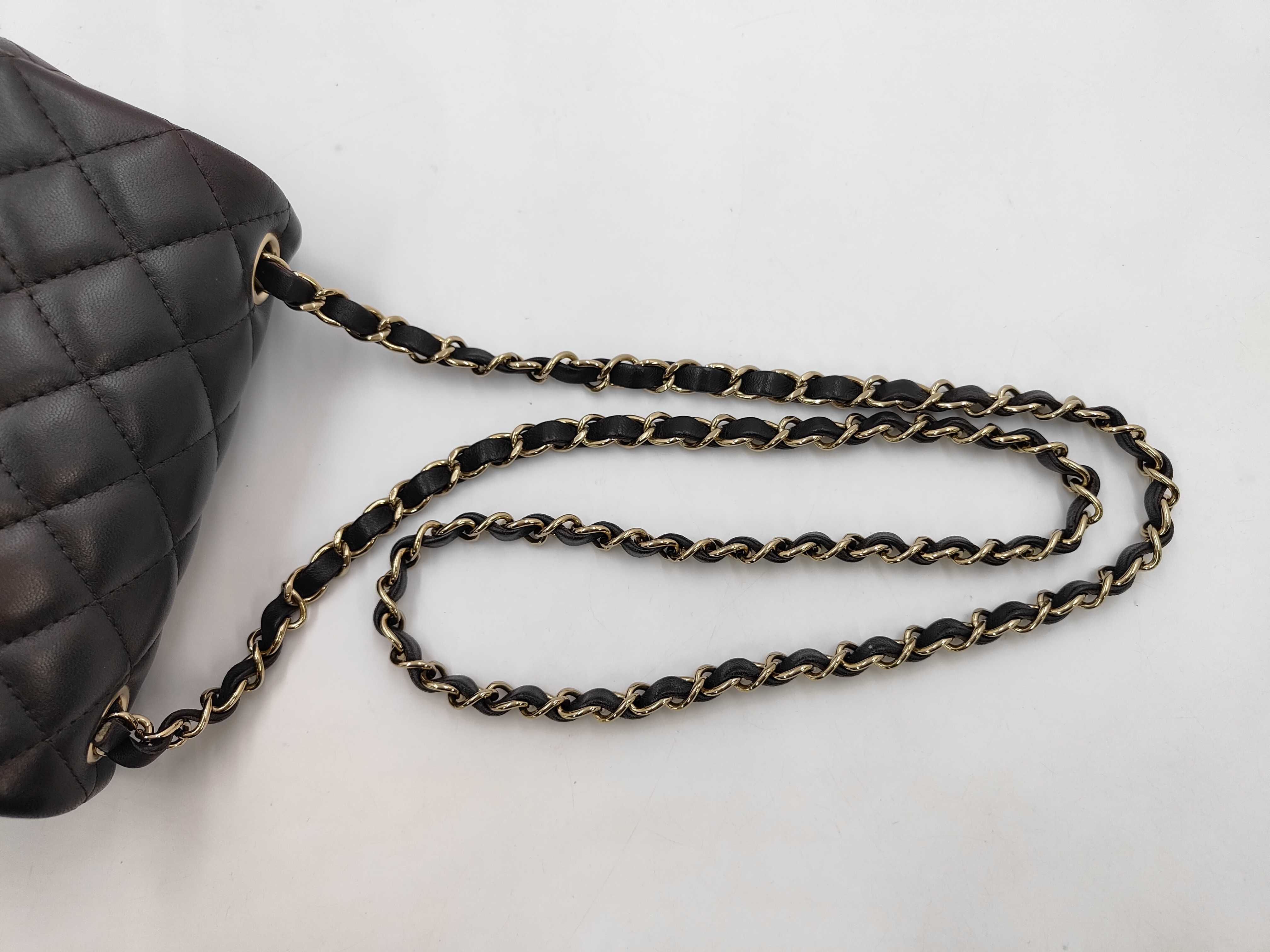 Lambskin Dark Brown Mini Matelassé RFID Shoulder Bag — view 3