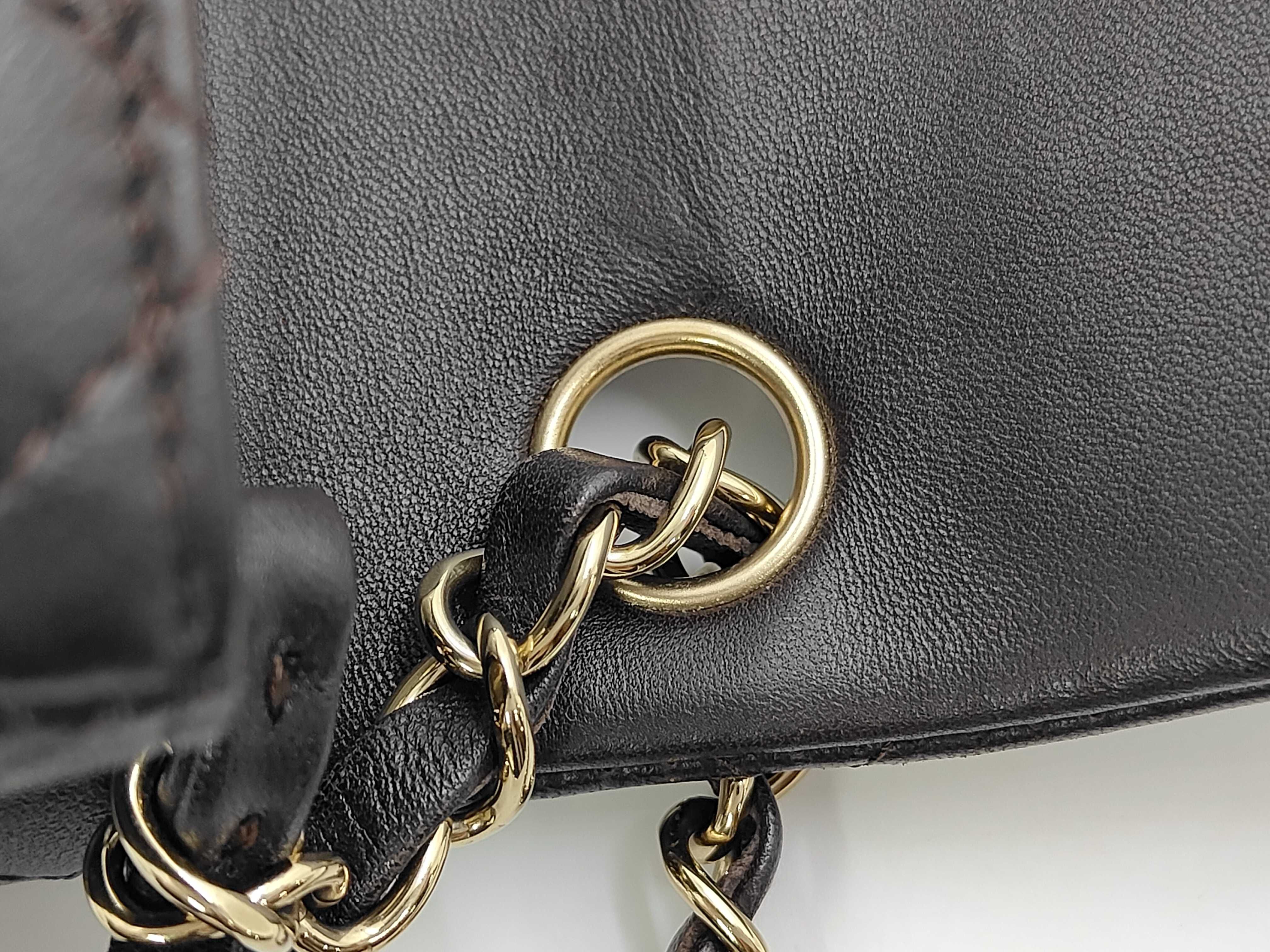Lambskin Dark Brown Mini Matelassé RFID Shoulder Bag — view 5